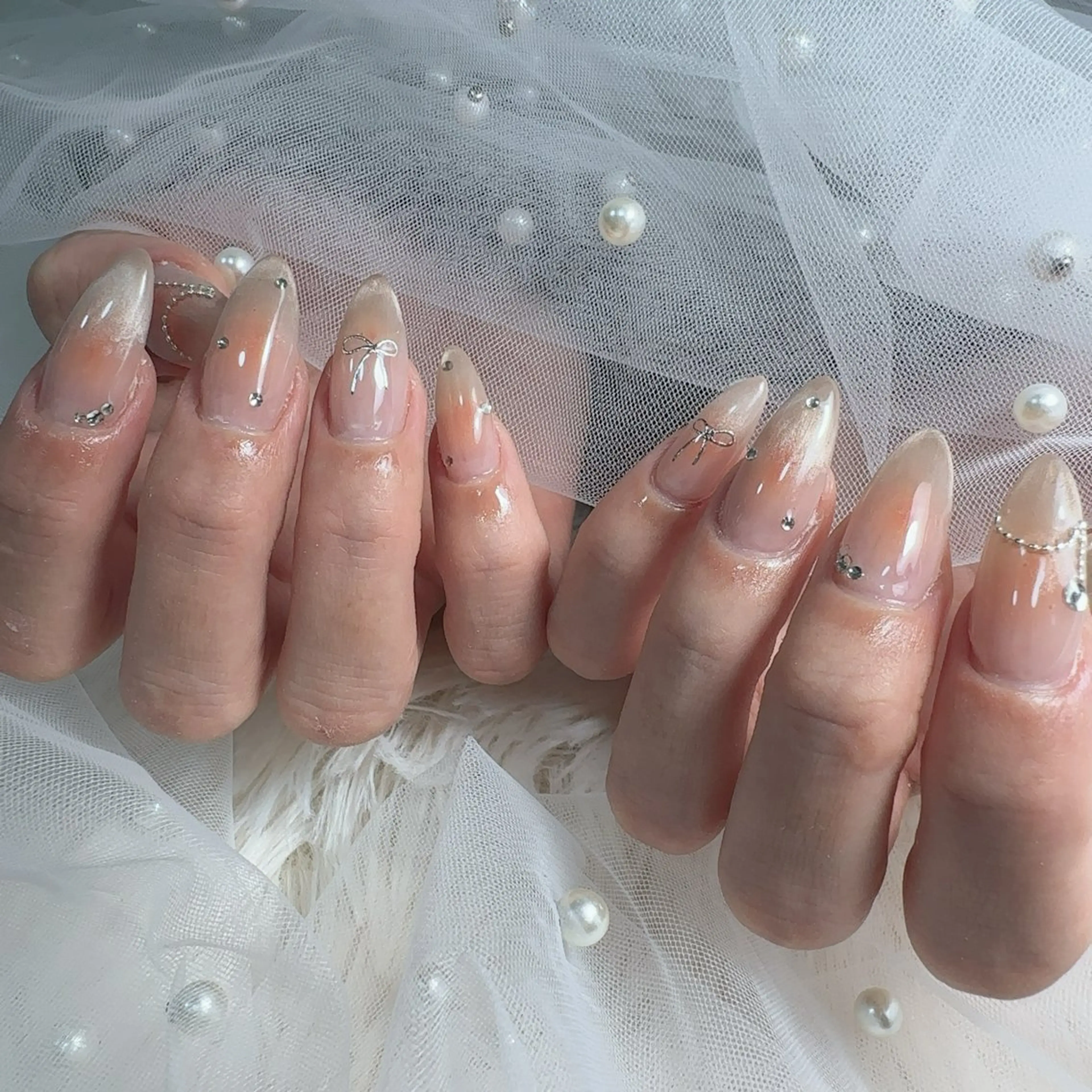 セミロング ハンドネイル フットネイル ネイル&エステ asukaのネイルデザイン