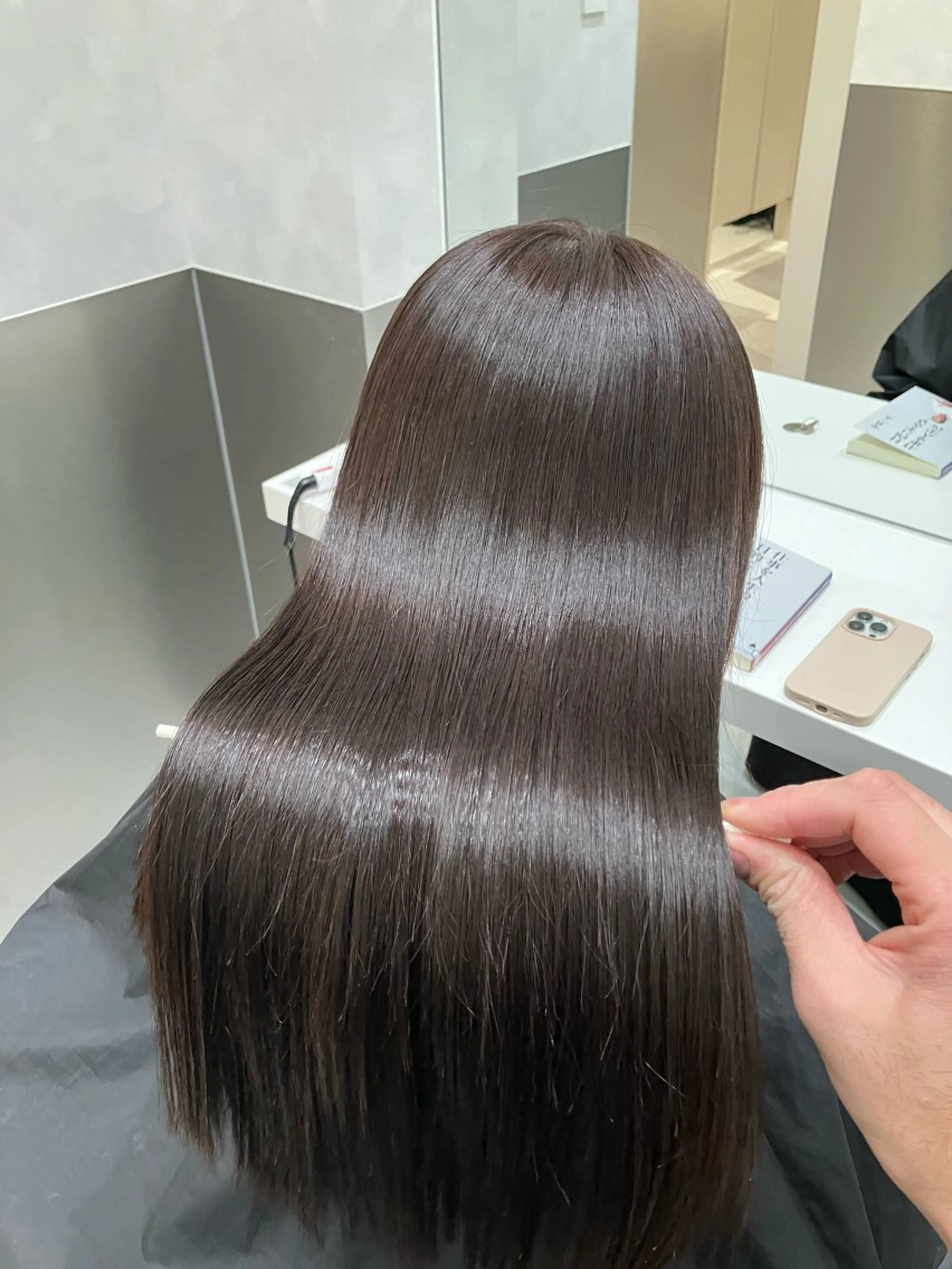 ロング カラー カット ヘアカラー トリートメント 💖ブリーチなし透明 感💖ASAHIのヘアスタイル