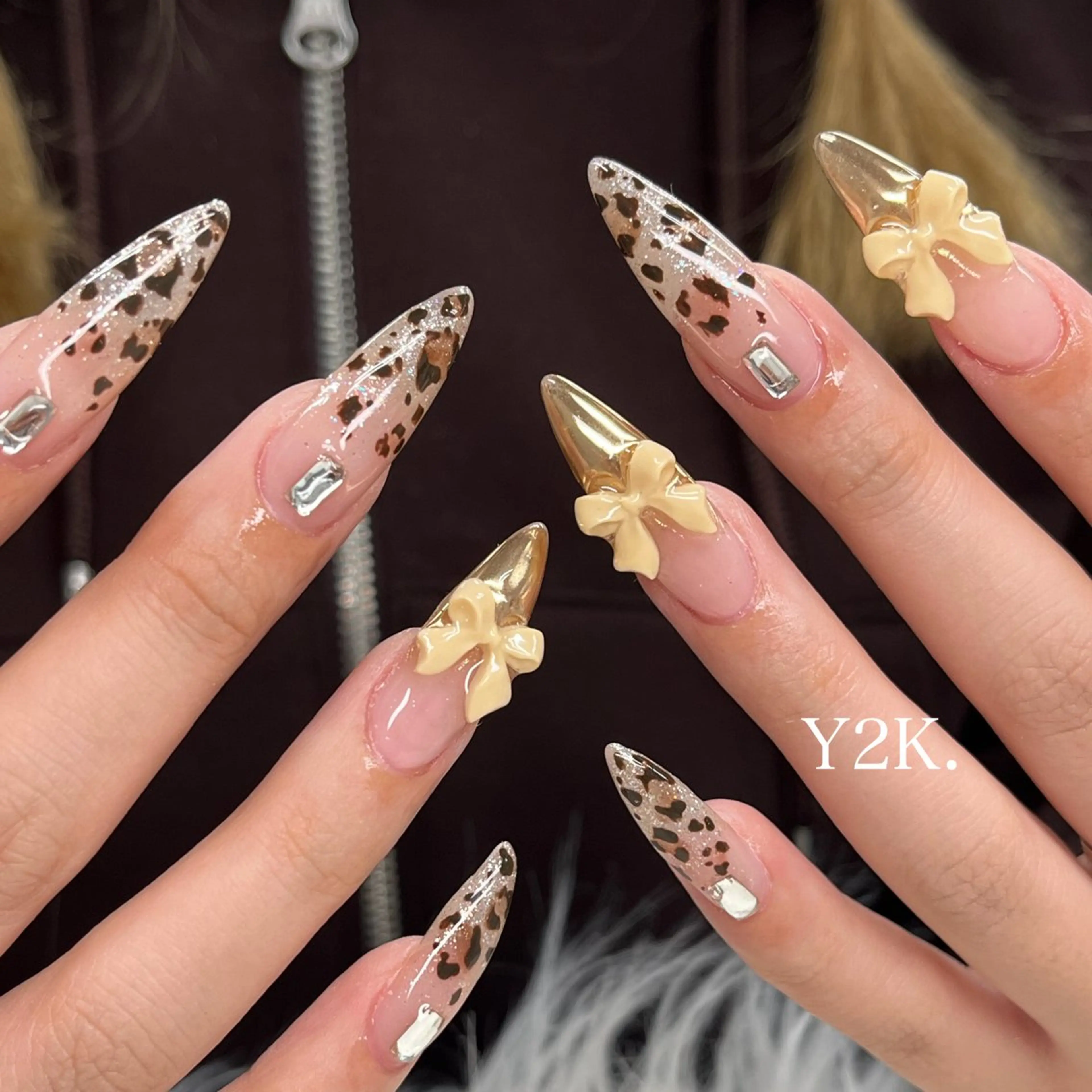 ネイル アニマル柄 ハンドネイル tener 🧋yume🧋のネイルデザイン