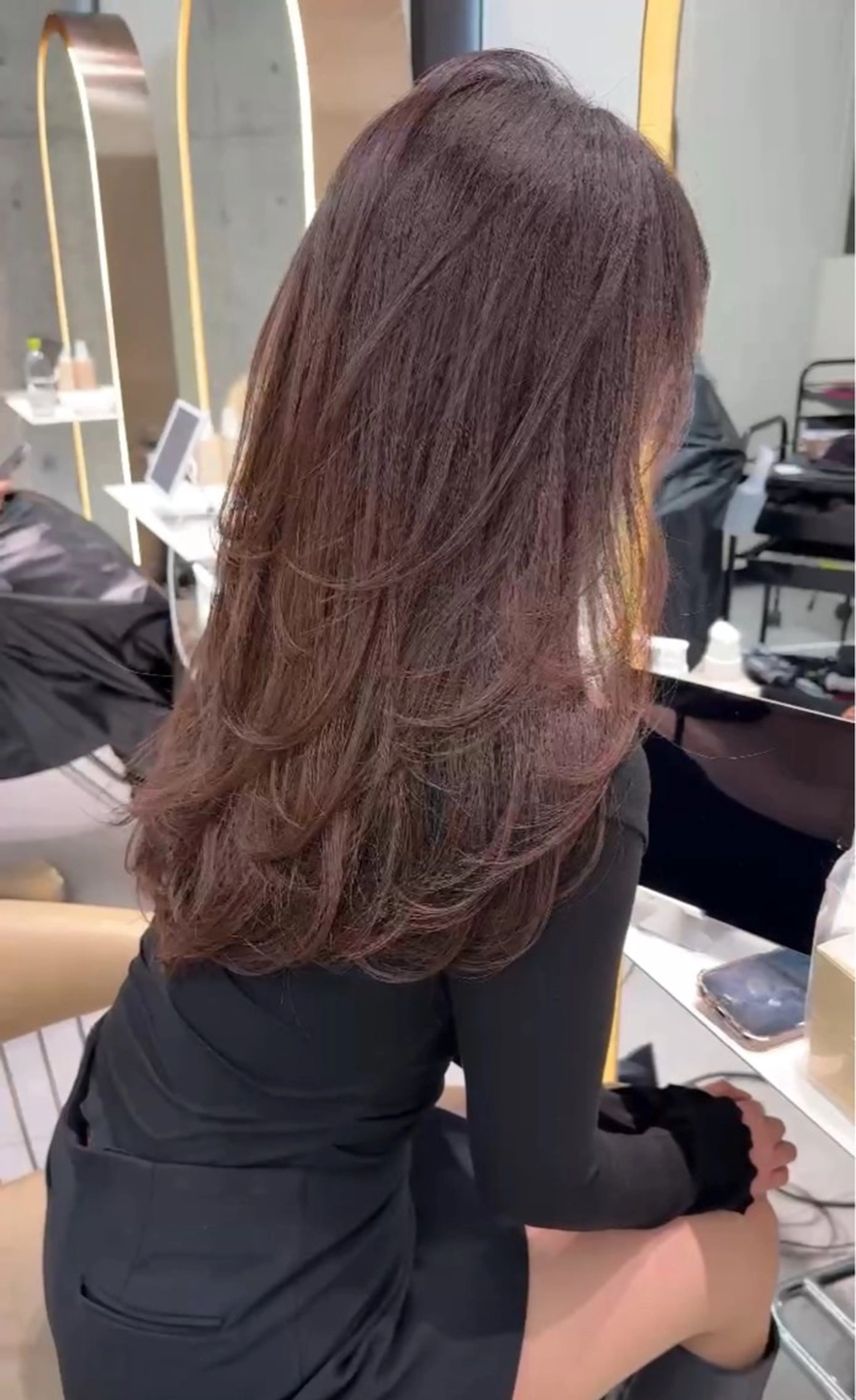 ロング カラー カット ヘアカラー トリートメント Lond mare レイヤーカット/韓国のヘアスタイル