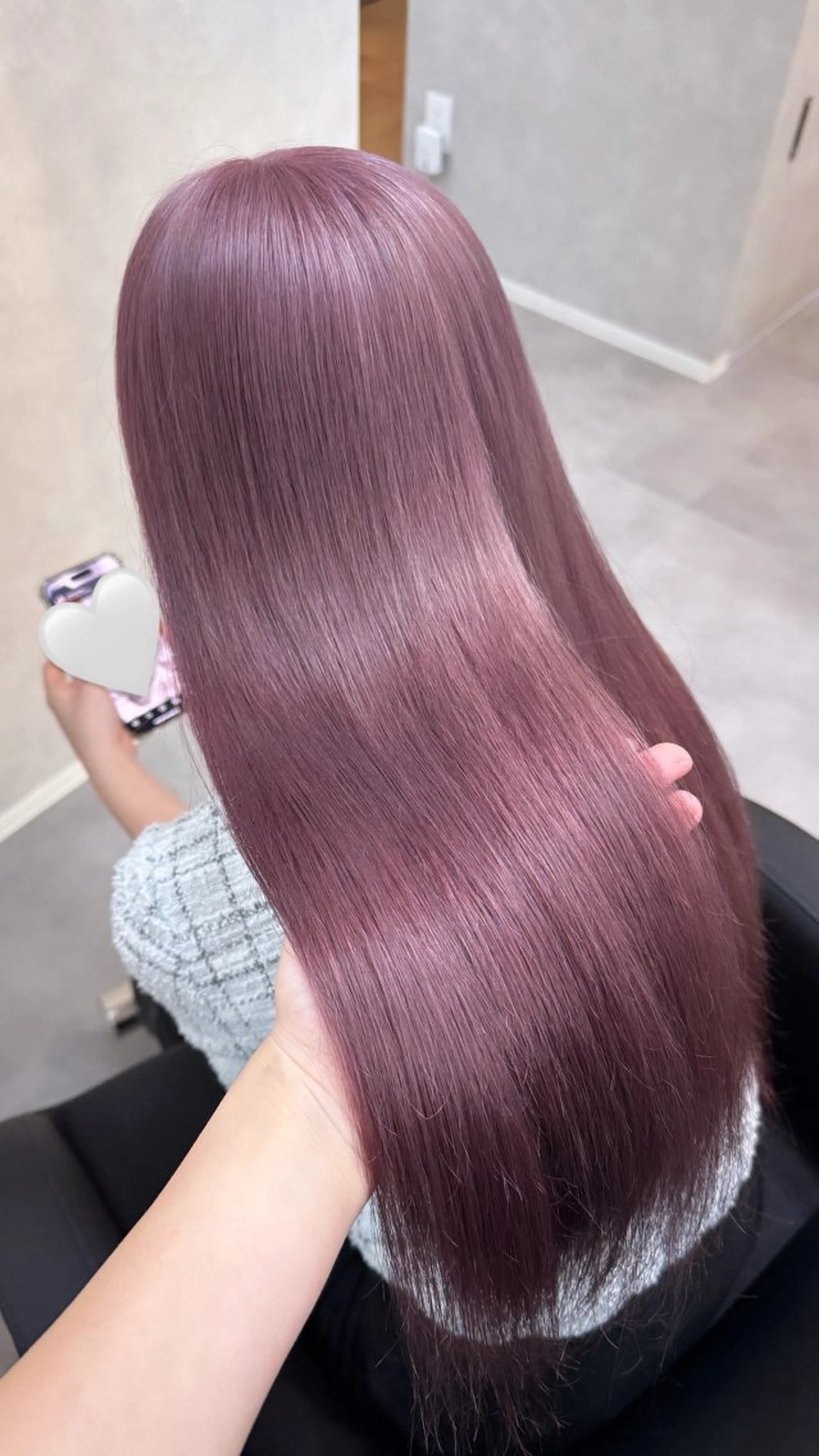 ロング カラー ラベンダーカラー ラベンダーピンク ピンクカラー ヘアカラー 豊橋/菜月/ブリーチ /艶カラーハイトーンのヘアスタイル