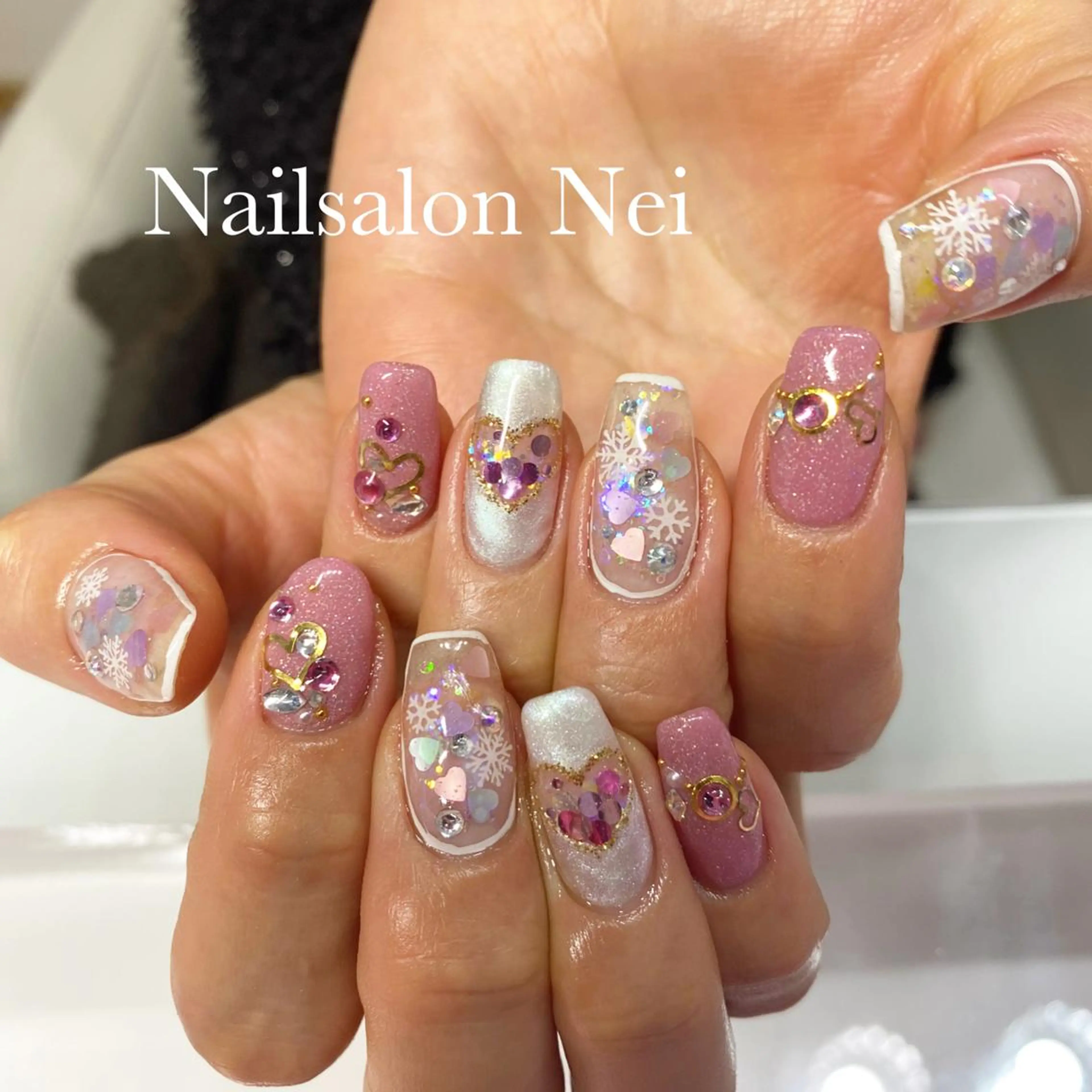 ネイル クリアネイル キラキラネイル Nailsalon Ｒ《喜多見3分》のネイルデザイン