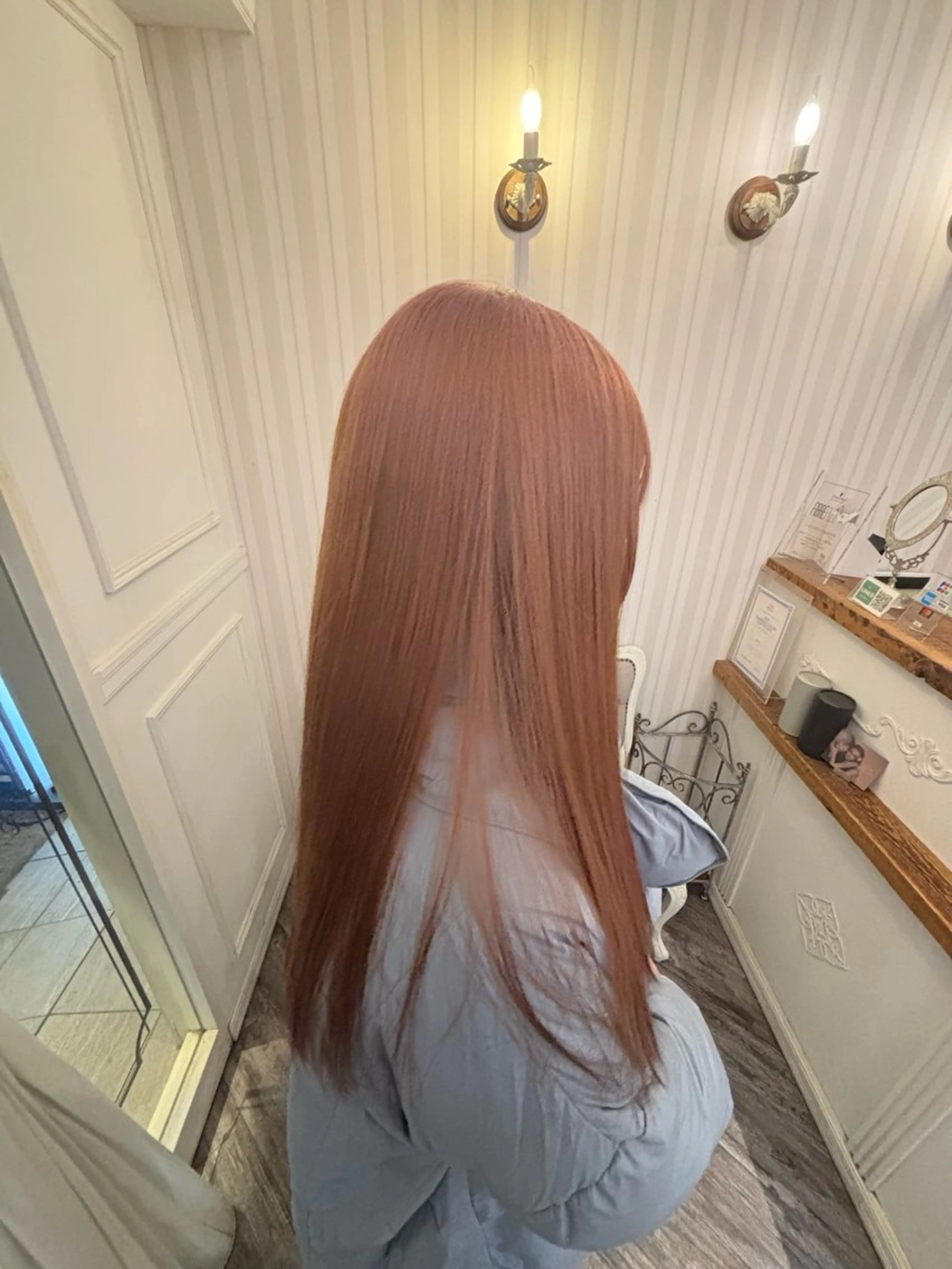 ロング カット ヘアカラー ウルフ/レイヤー/ 戸内໒꒱· ﾟのヘアスタイル