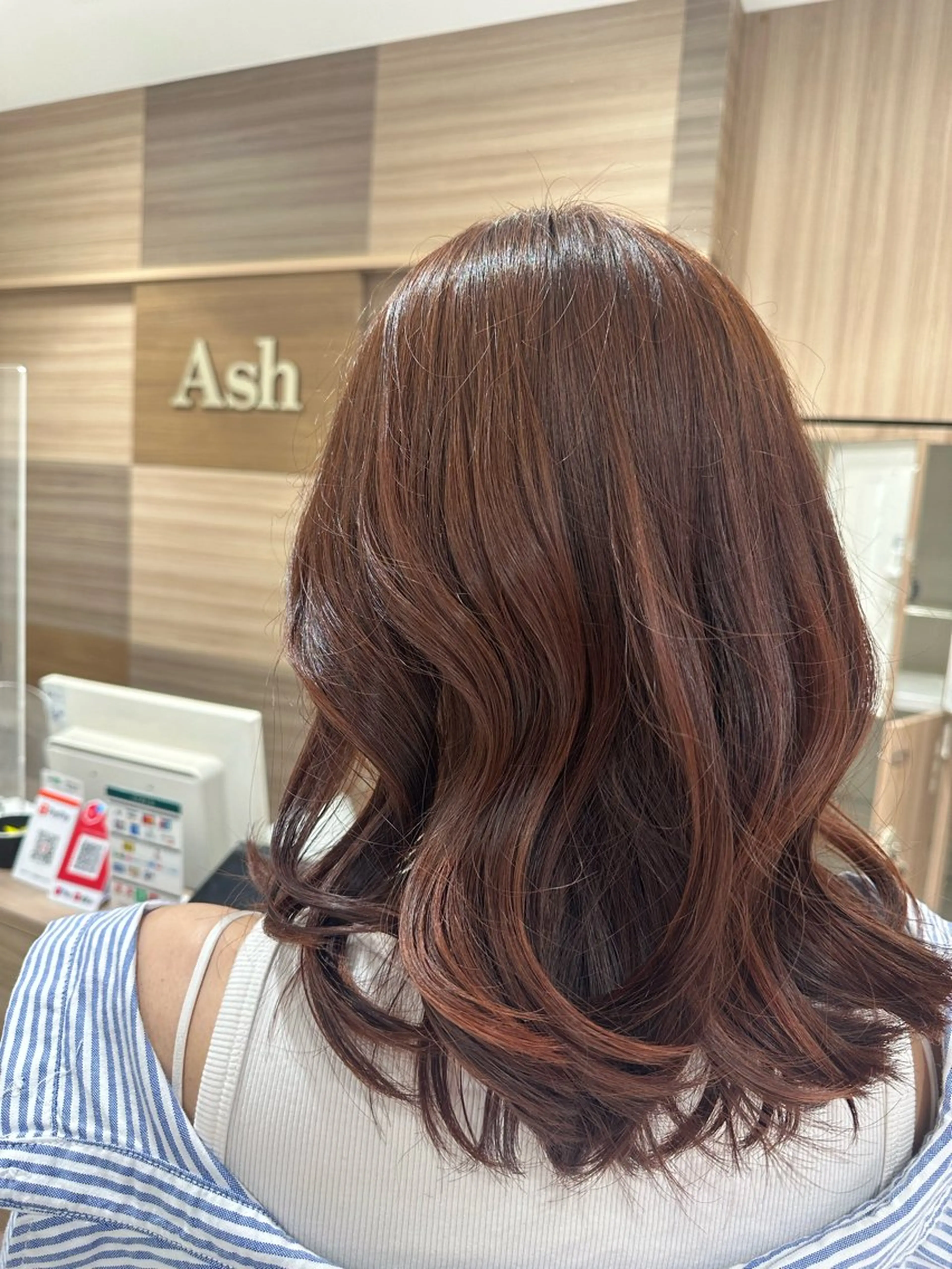 ミディアム カラー ブリーチ ブラウンカラー ヘアカラー 💐 中川 美怜 💐のヘアスタイル