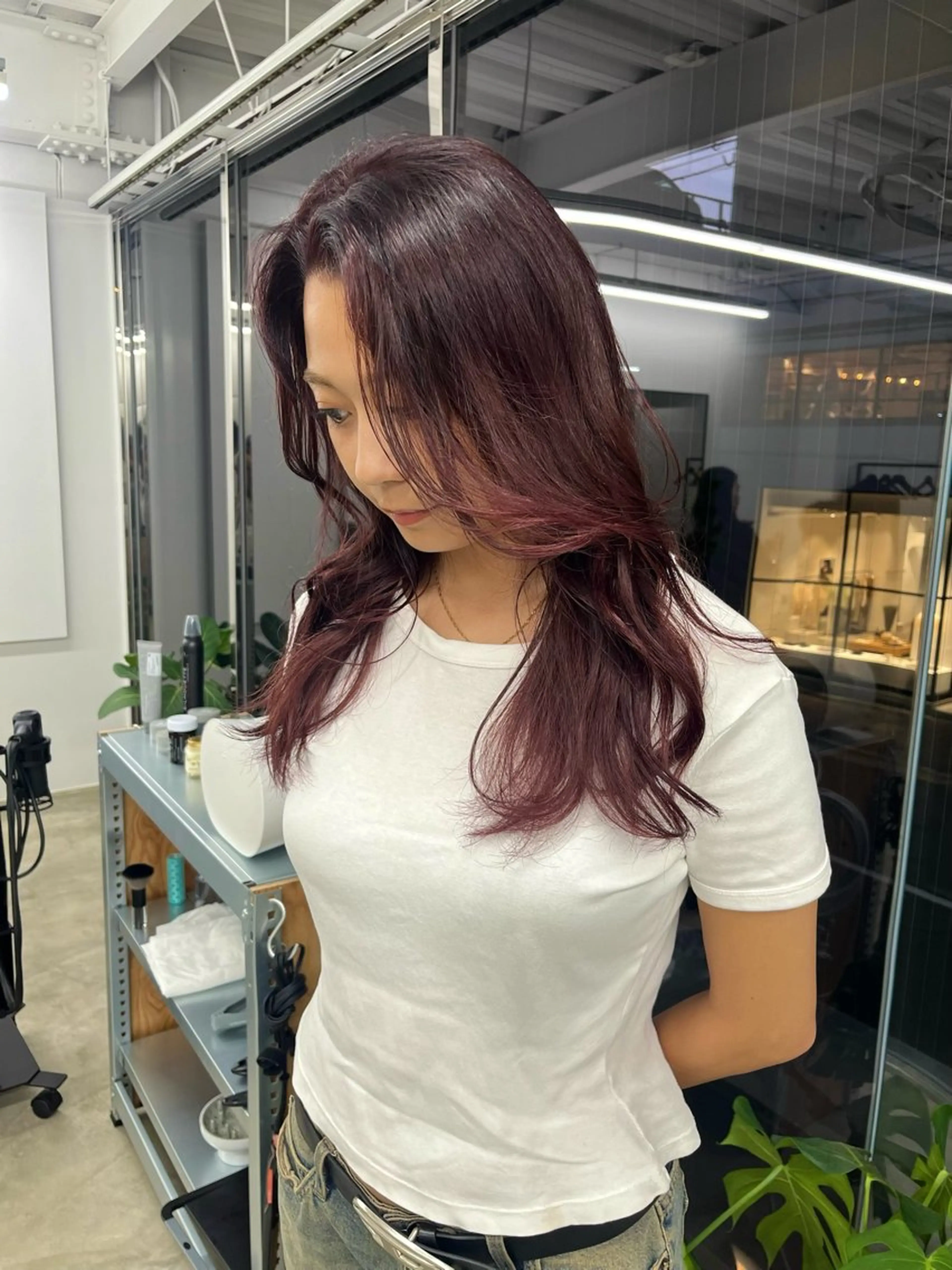 ロング ヘアカラー 酒井 美里のヘアスタイル