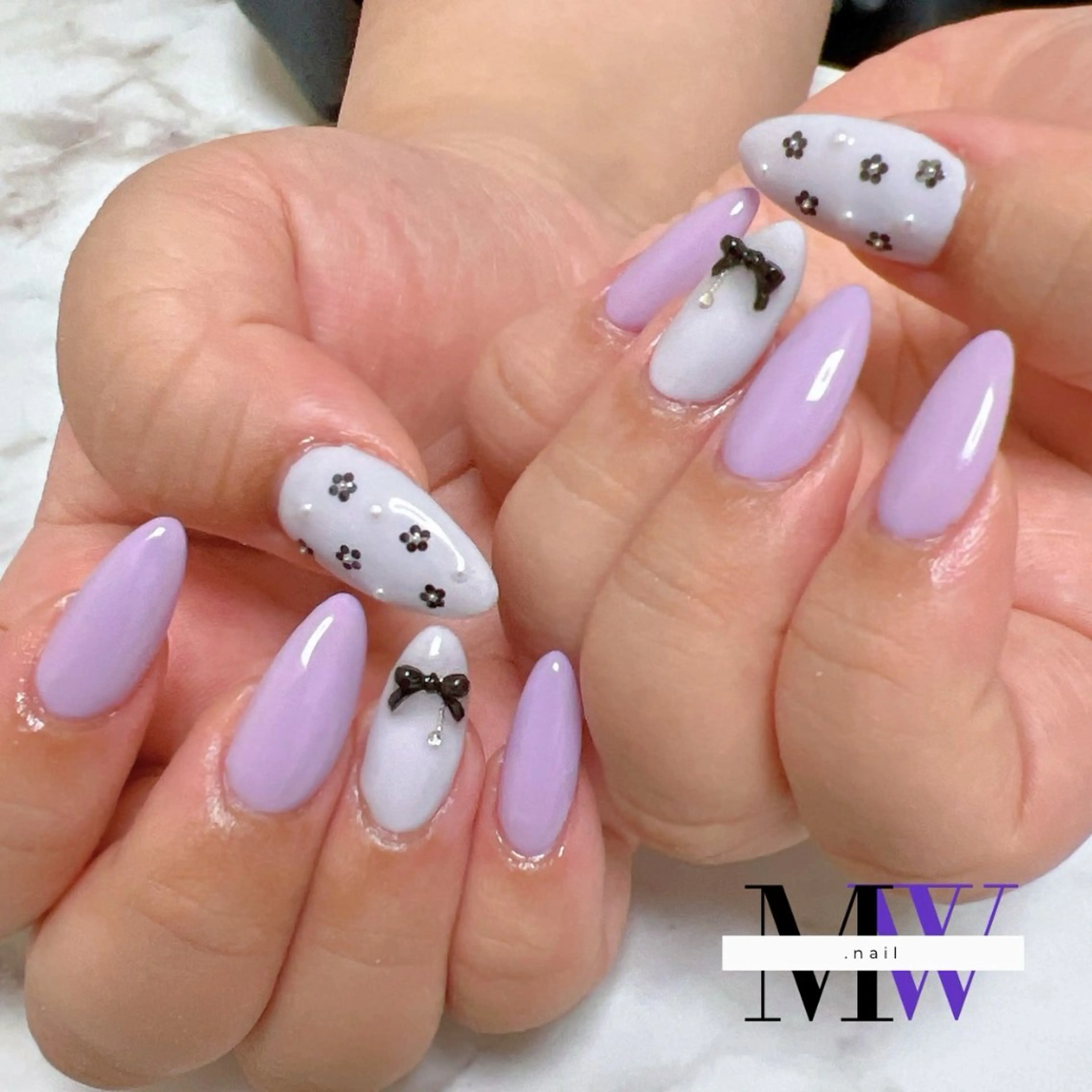 ネイル ガーリー ハンドネイル MW .nailのネイルデザイン