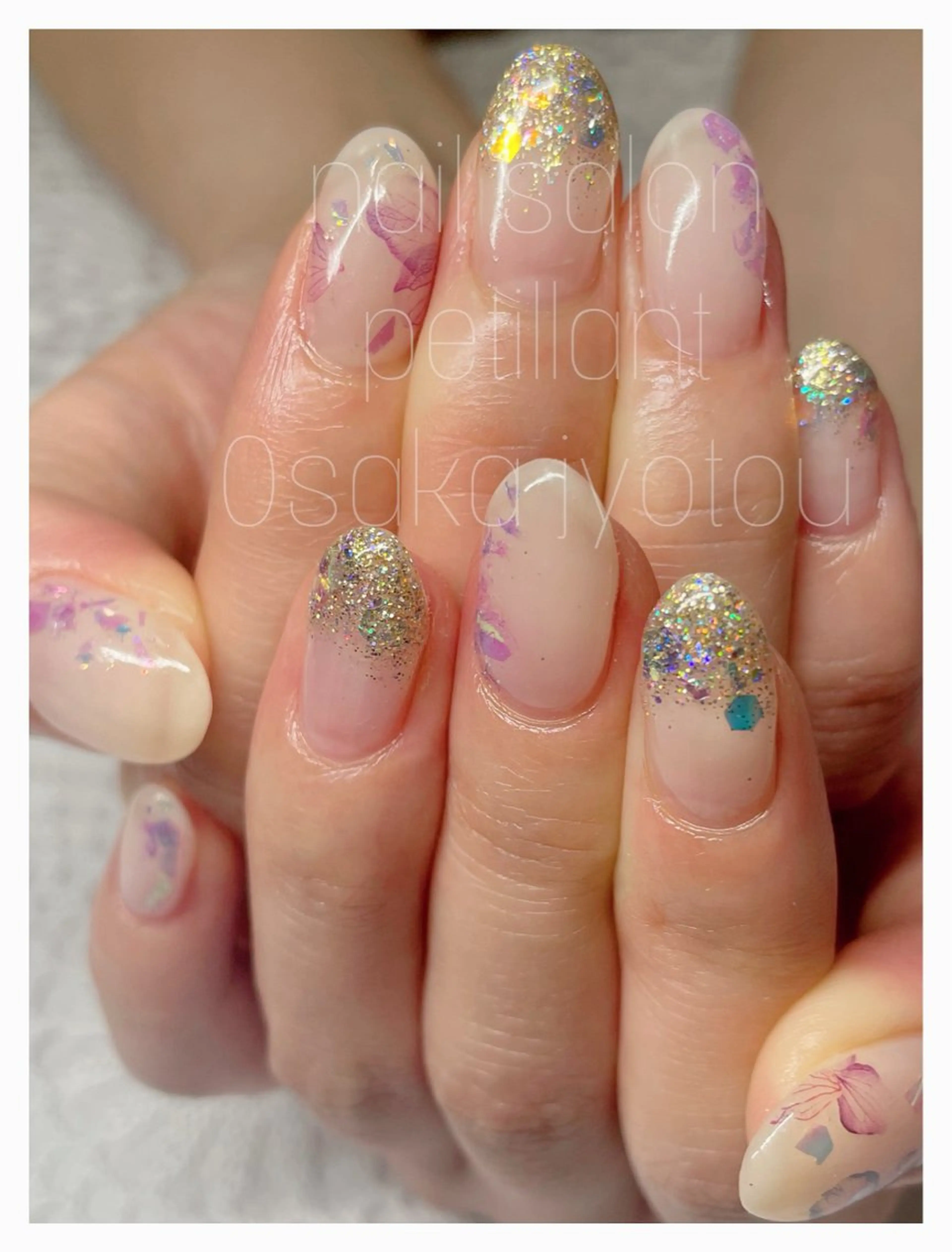 ネイル クリアネイル nail salon petillantのネイルデザイン