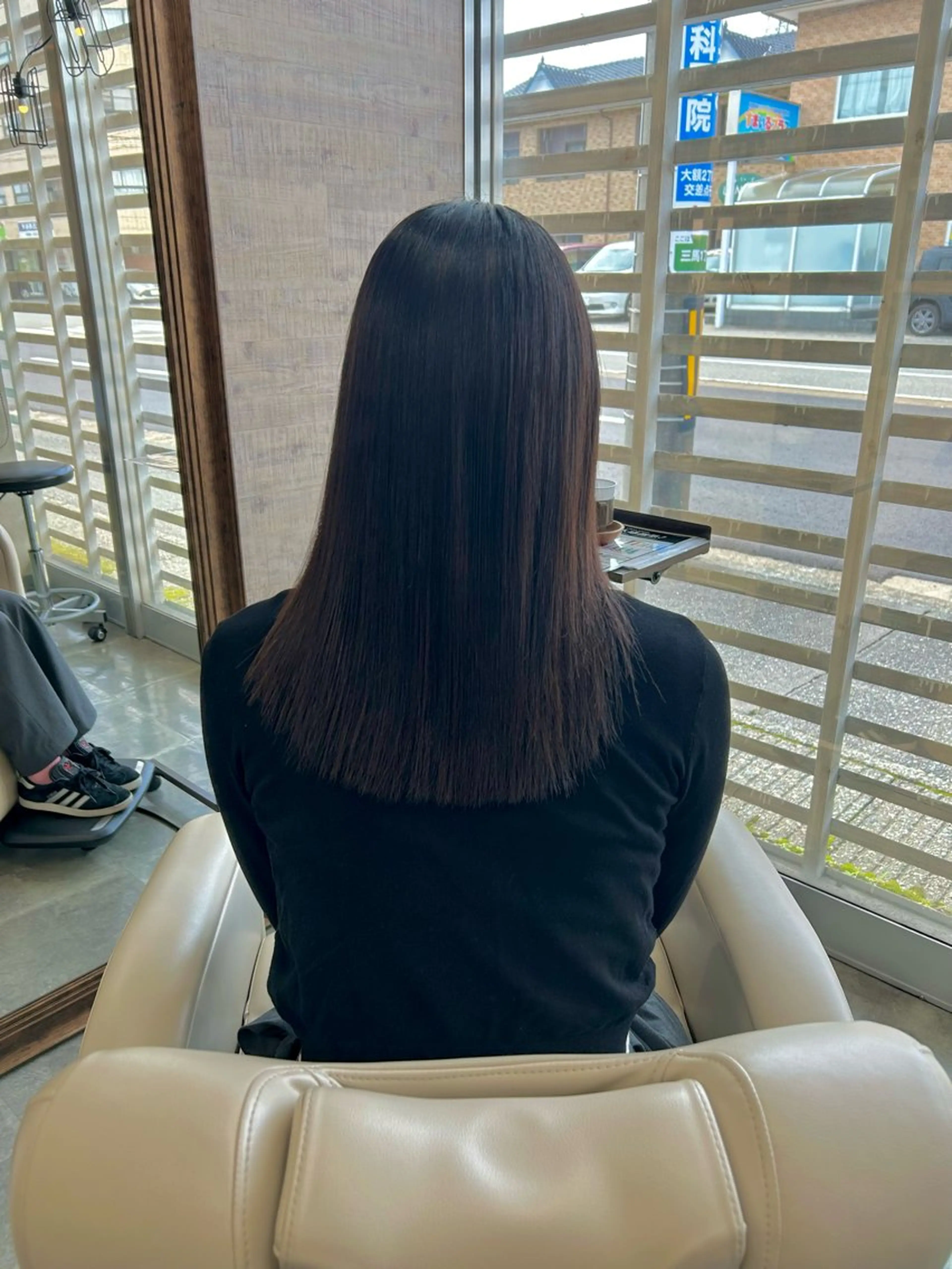 セミロング 縮毛矯正 トリートメント BALANCE ゆなのヘアスタイル