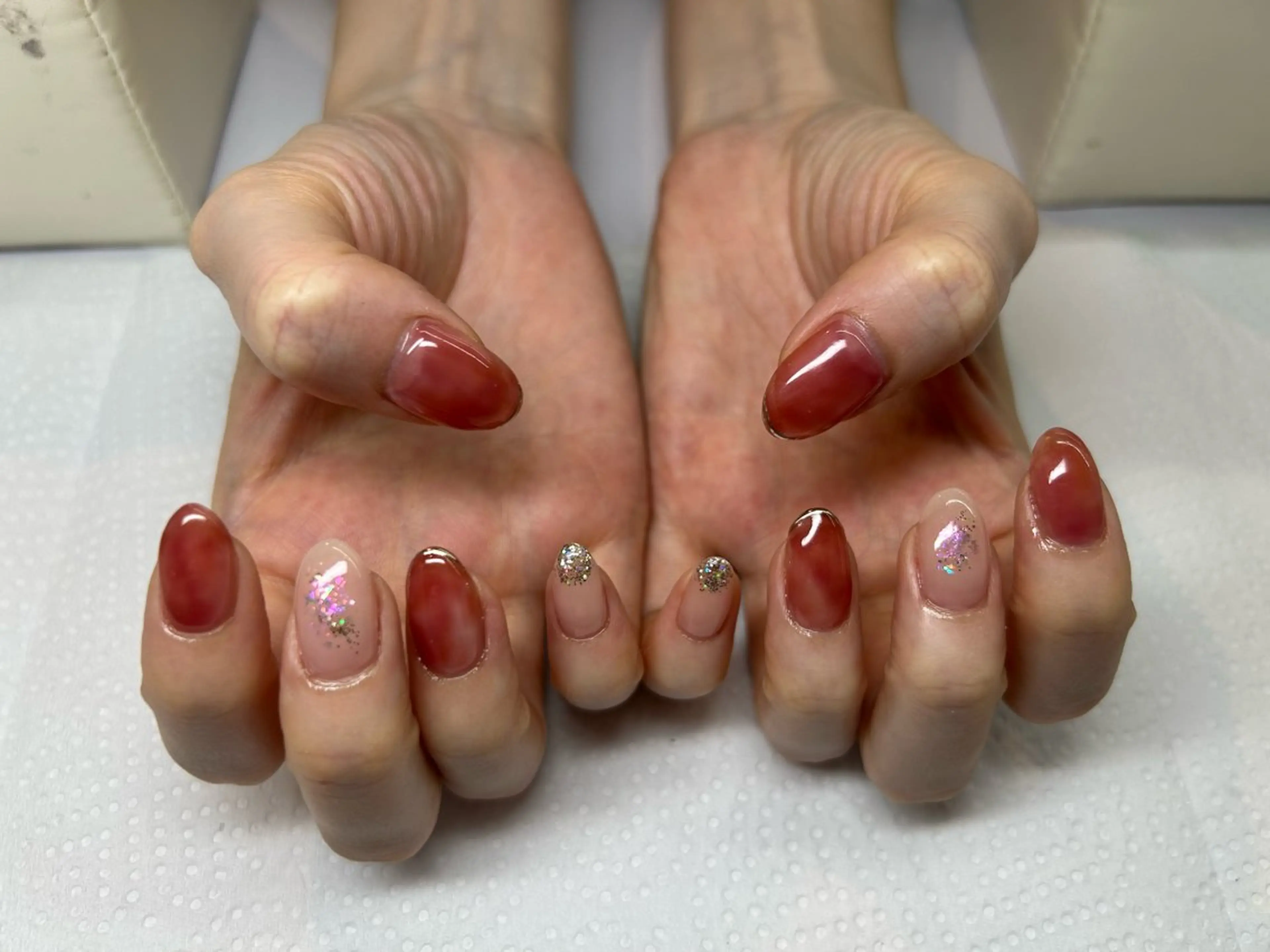 ネイル ニュアンスネイル 上野山 陽菜のネイルデザイン