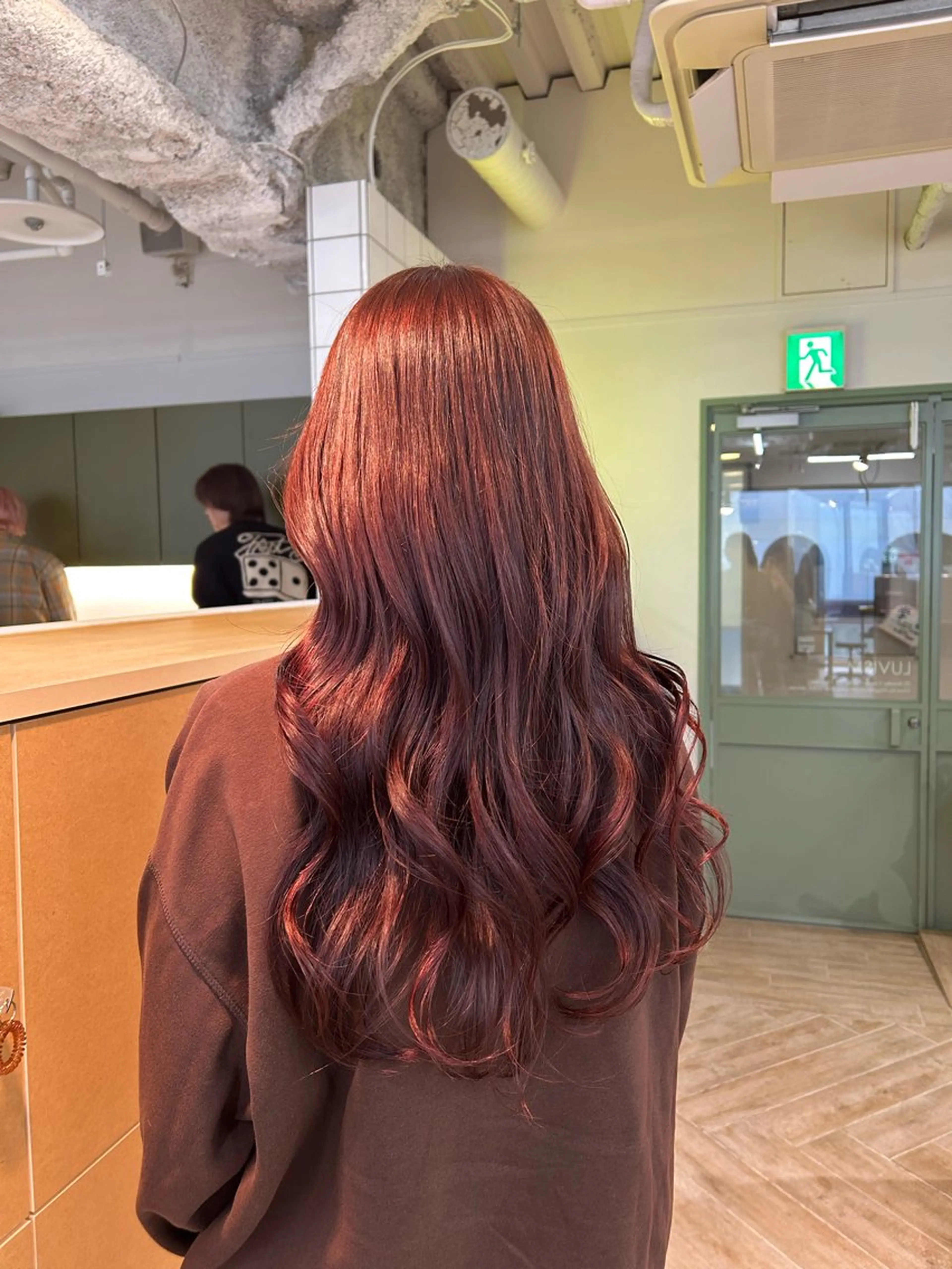 ロング カット ヘアカラー トリートメント 新潟/万代/レイヤー 韓国風/明間未来のヘアスタイル