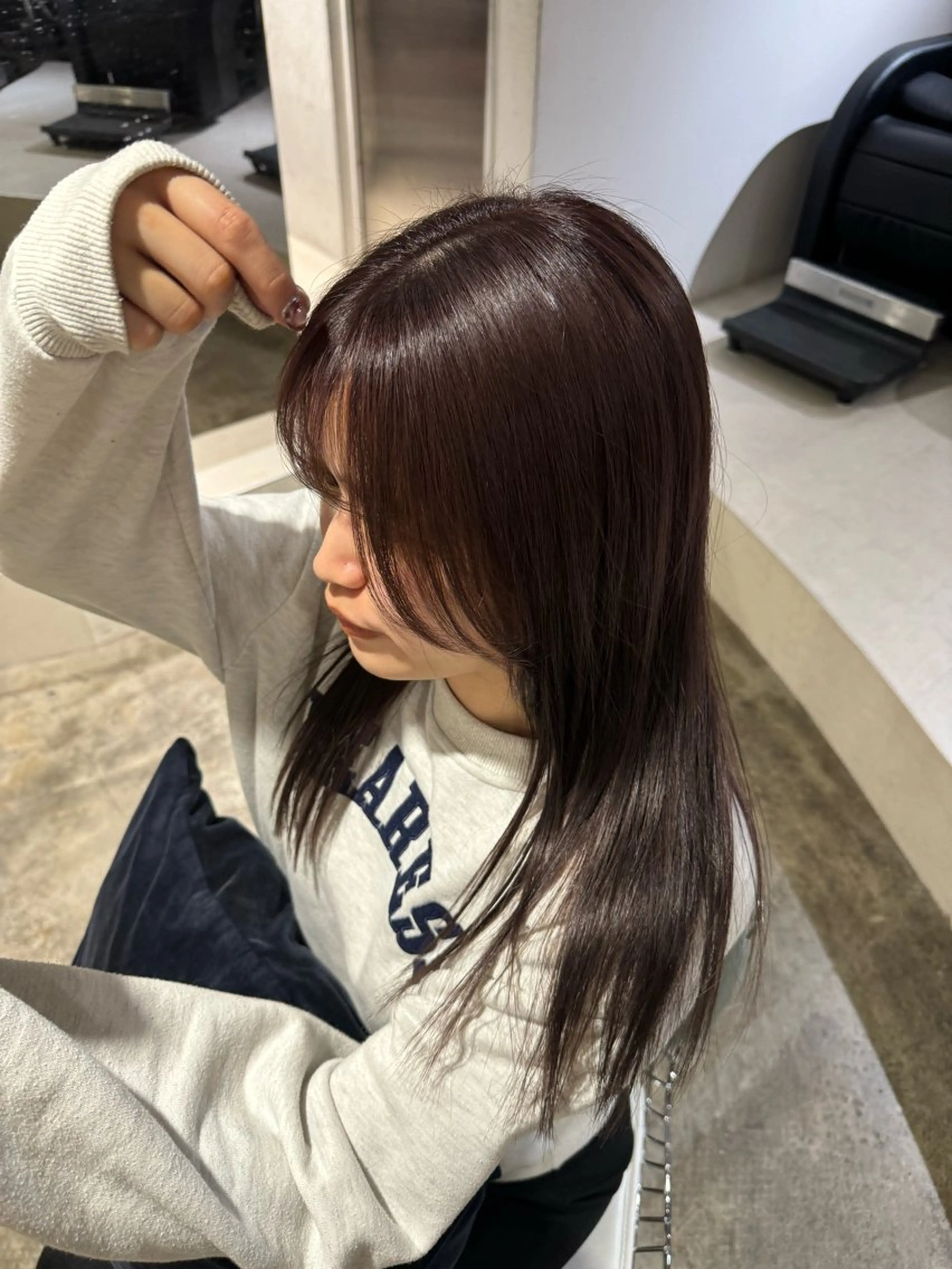 カラー 透明感カラー/顔周り レイヤー/髪質改善のヘアスタイル