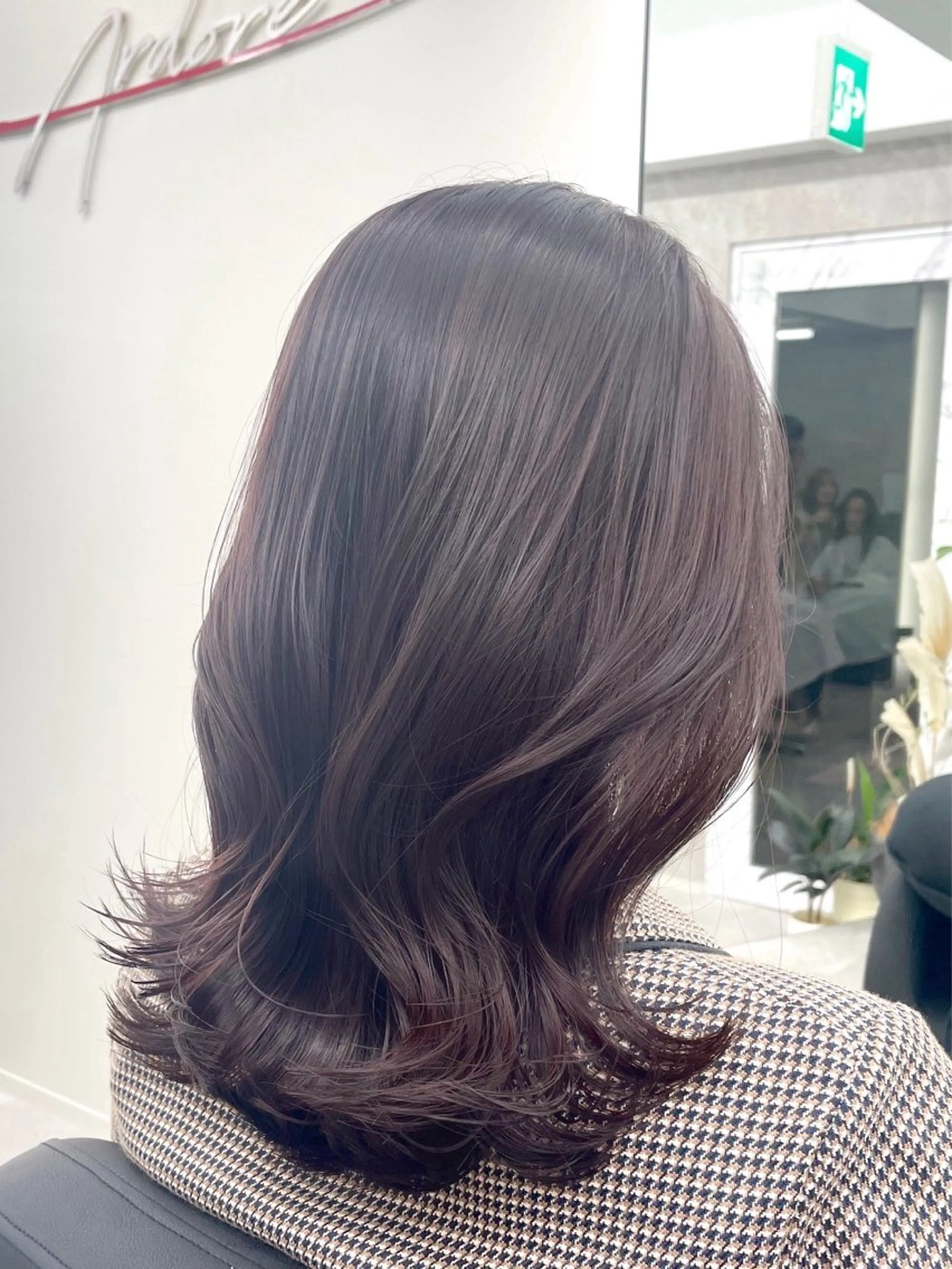 ミディアム カラー 心斎橋/ブリーチなし 髪質改善/レイヤーのヘアスタイル
