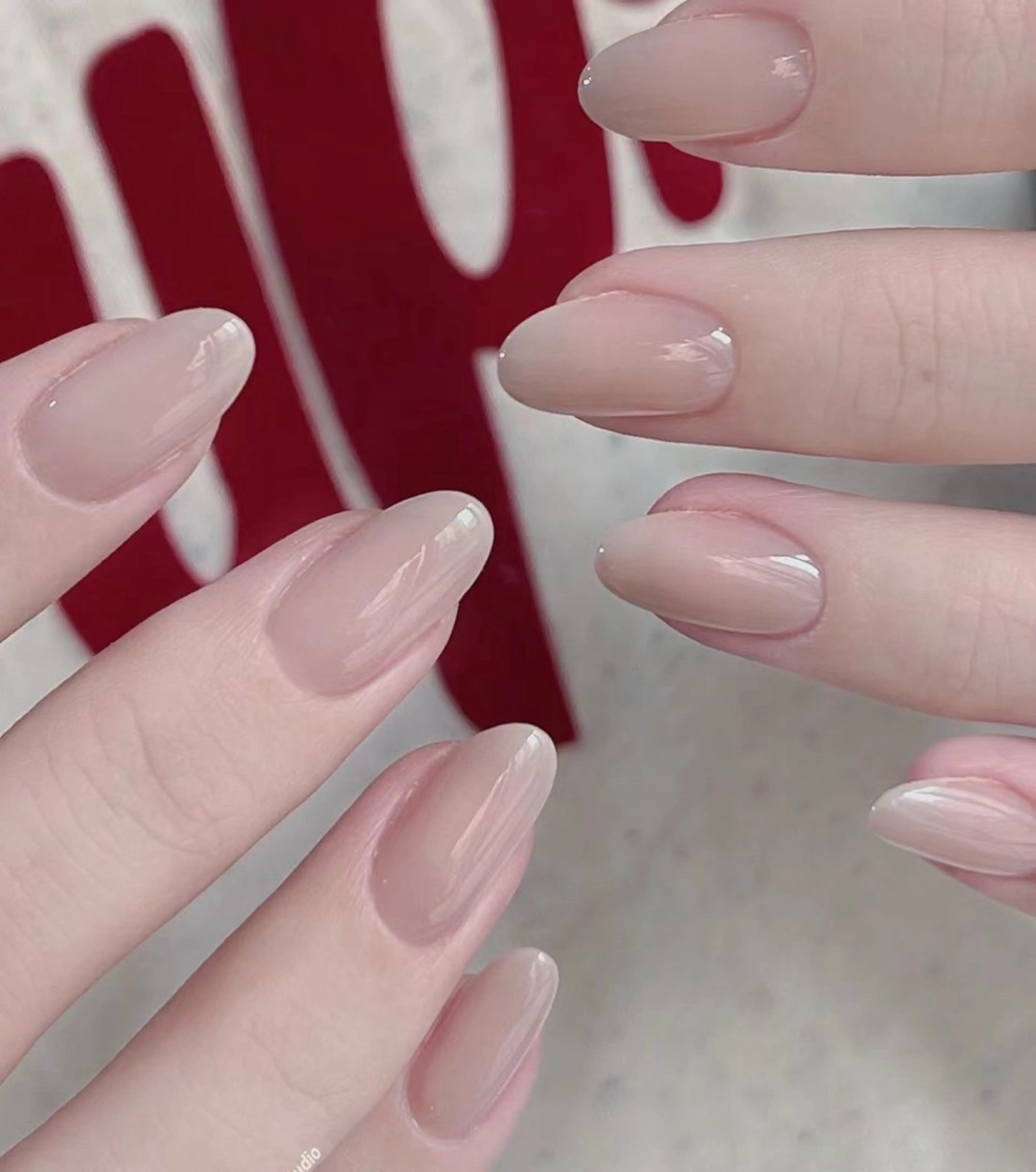 ネイル ハンドネイル Kaka_ パラジェル、長さだしのネイルデザイン