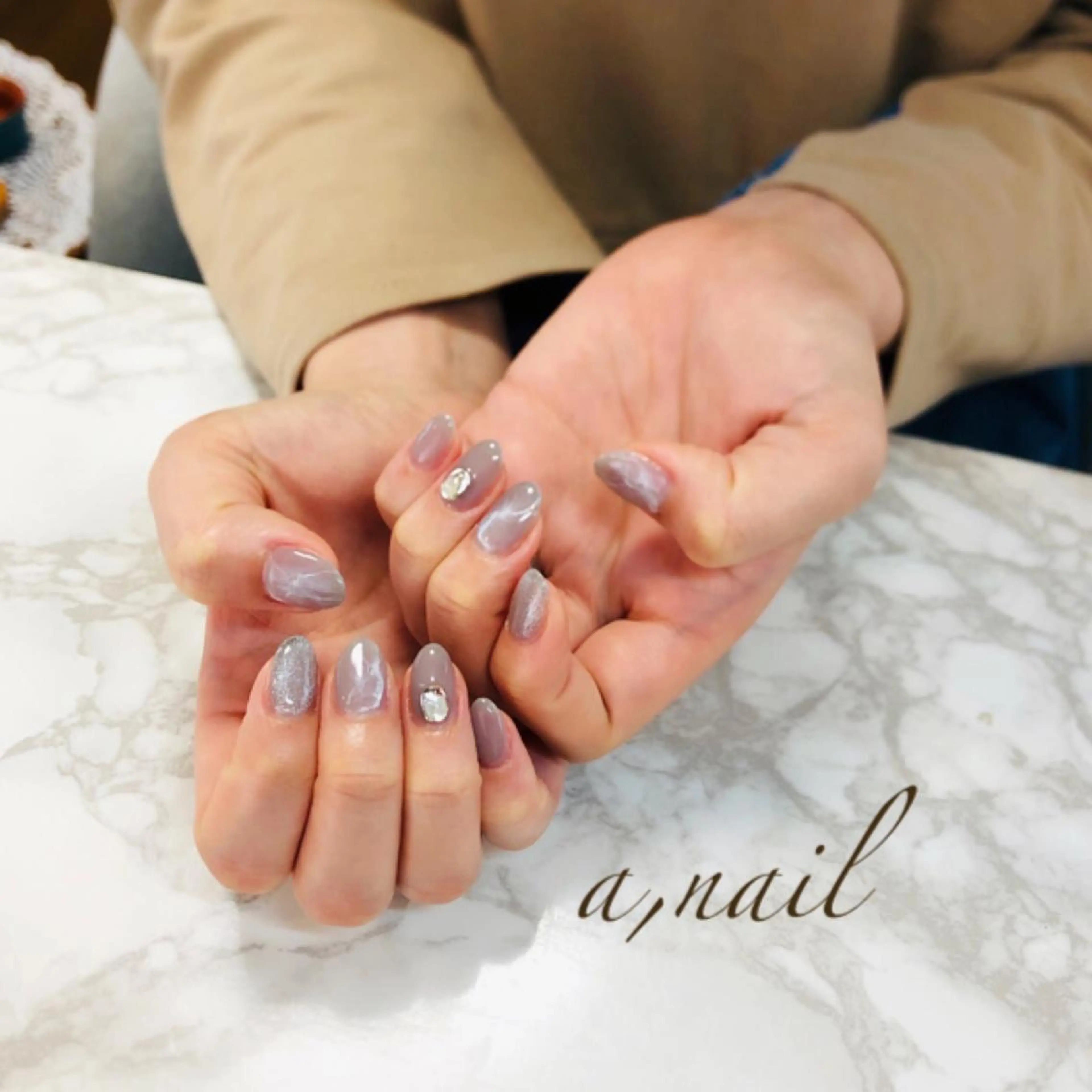 ネイル フットネイル ジェルネイル グラデーション 大理石ネイル(マーブル) ニュアンスネイル ハンドネイル ネイルサロン エーネイルのネイルデザイン