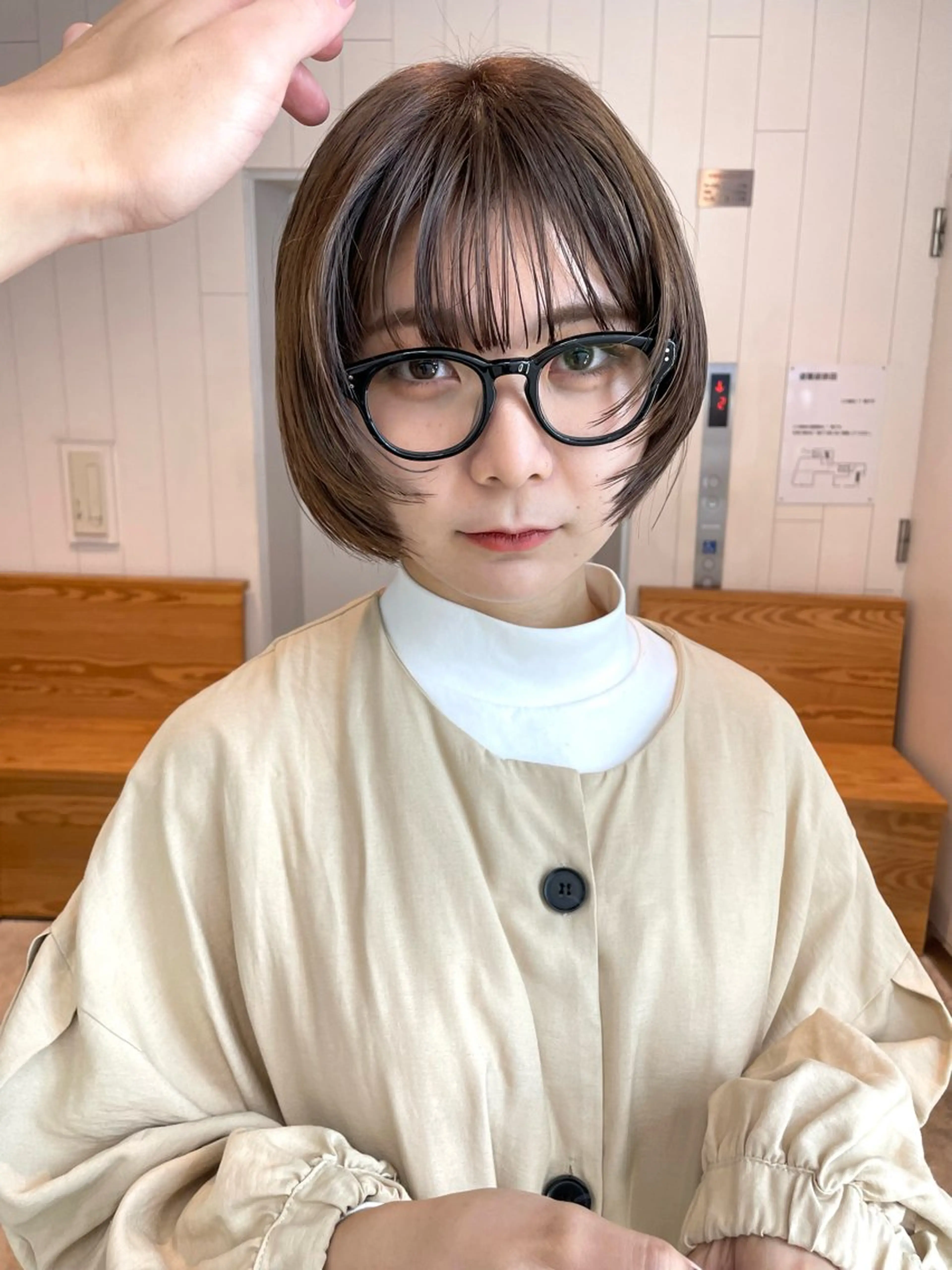 ショート カラー ボブレイヤー ボブ レイヤーカット パーマ/パーマ落とし 【Kouta】のヘアスタイル