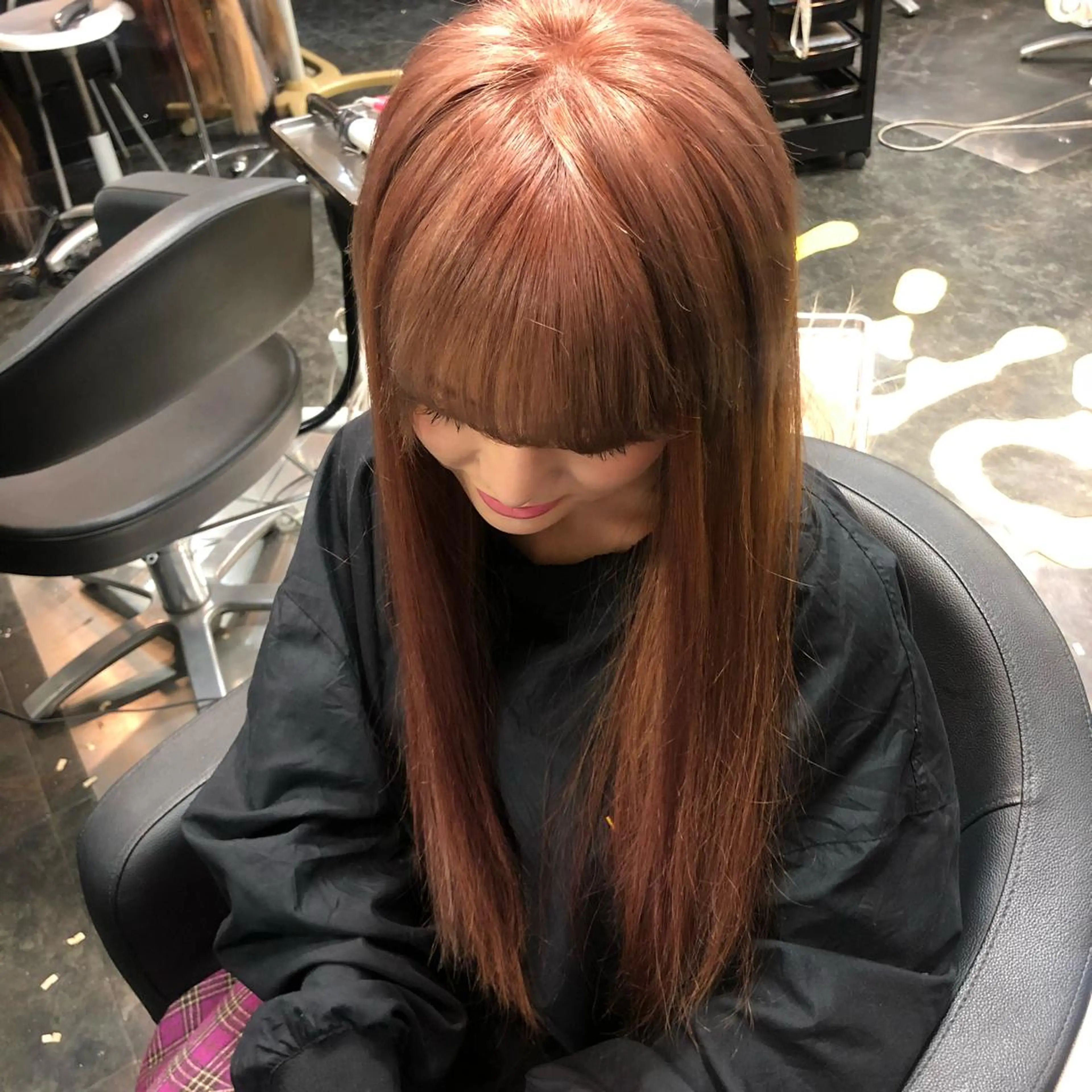 ロング カット 韓国カラー/エクステ carryのヘアスタイル