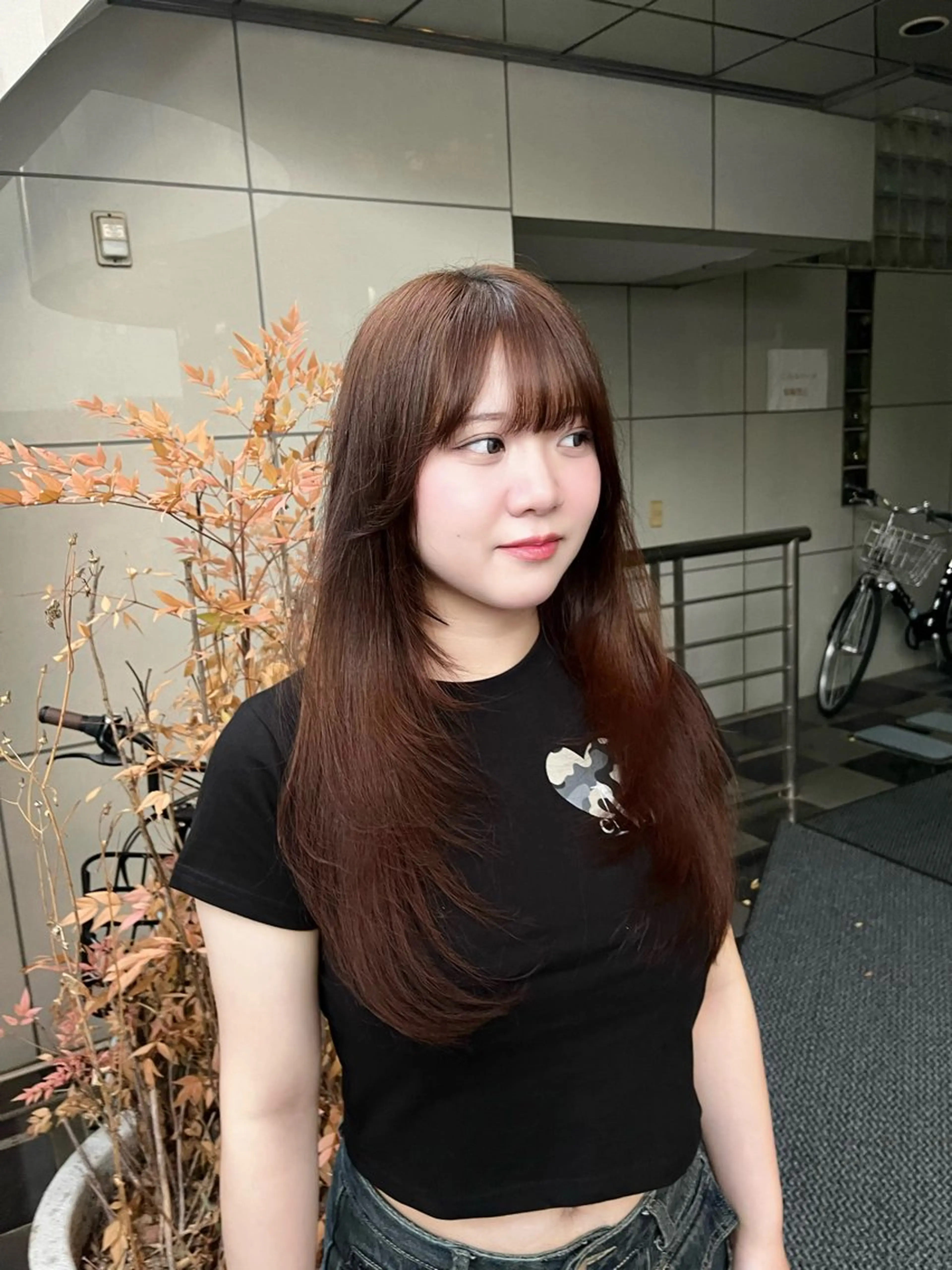 ロング レイヤーカット 韓国レイヤー ☁️🫧森ハリス誠一のヘアスタイル