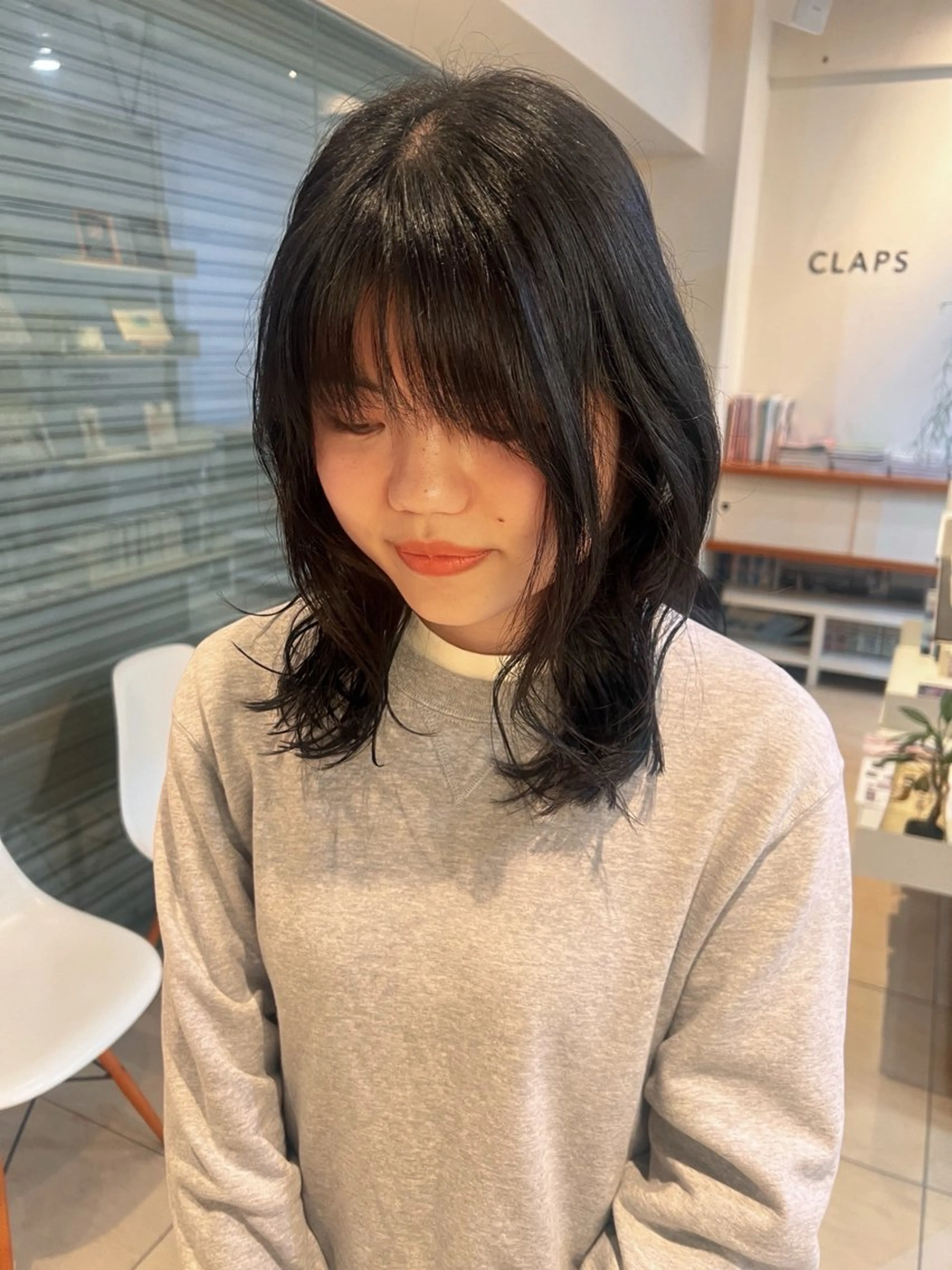 ミディアム パーマ ミディアムパーマ リリカ🐈‍⬛メンズ カットモデル/上永谷のヘアスタイル