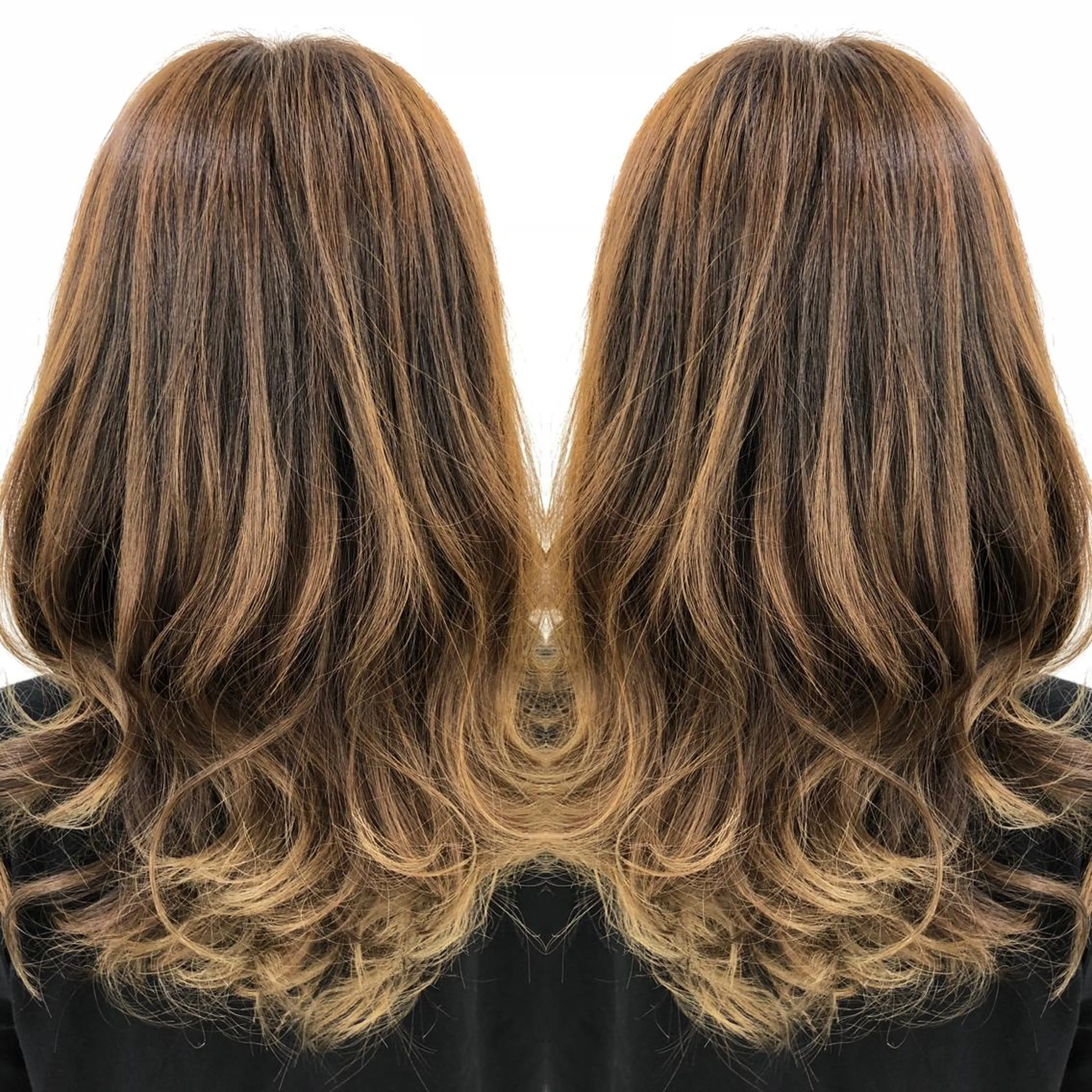 セミロング 縮毛矯正/髪質改善 継続する美髪のヘアスタイル