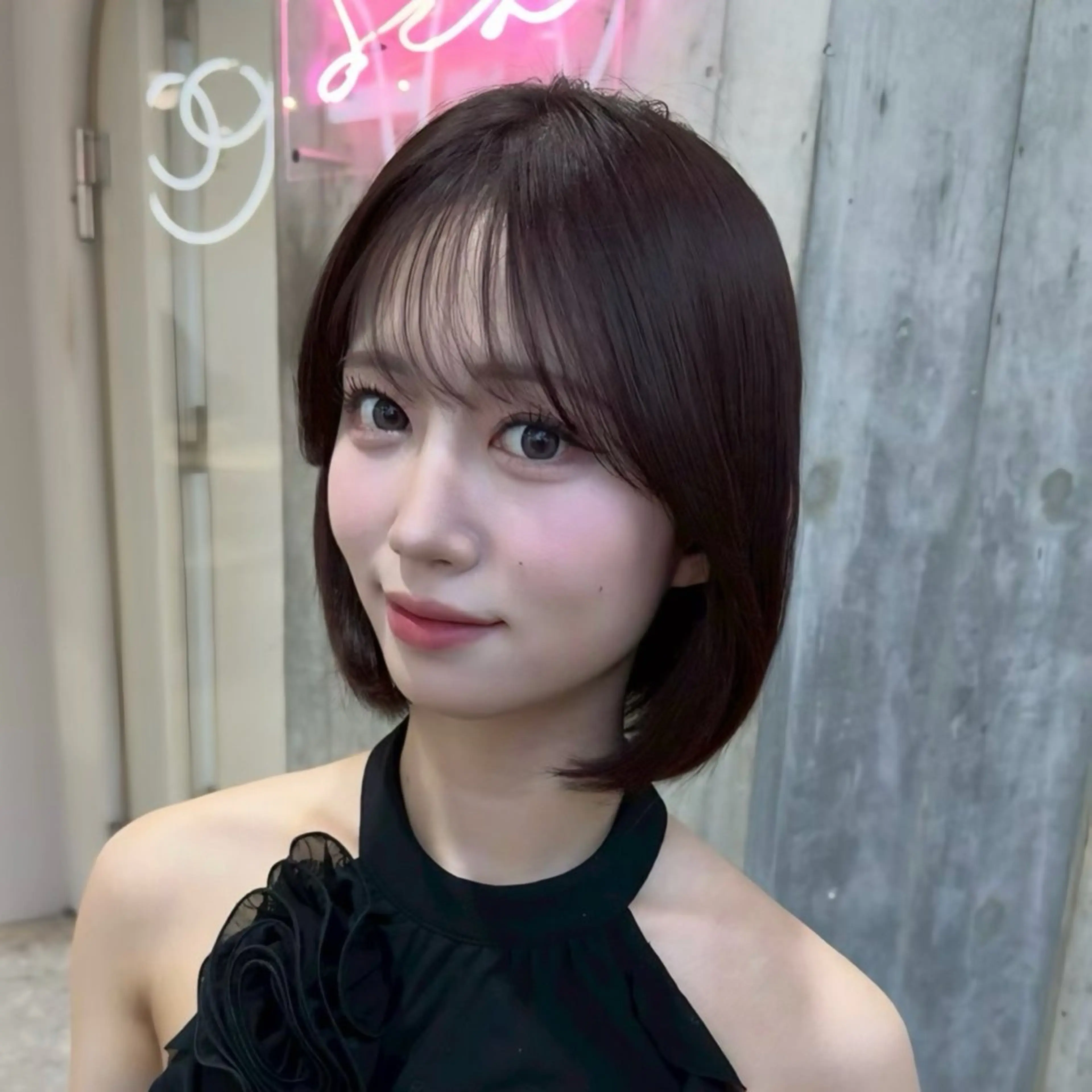 ミディアム カラー ボブレイヤー 透明感カラー レッドカラー ボブ 韓国風ヘア 韓国ボブ/髪質改善 /新宿/Rumiのヘアスタイル