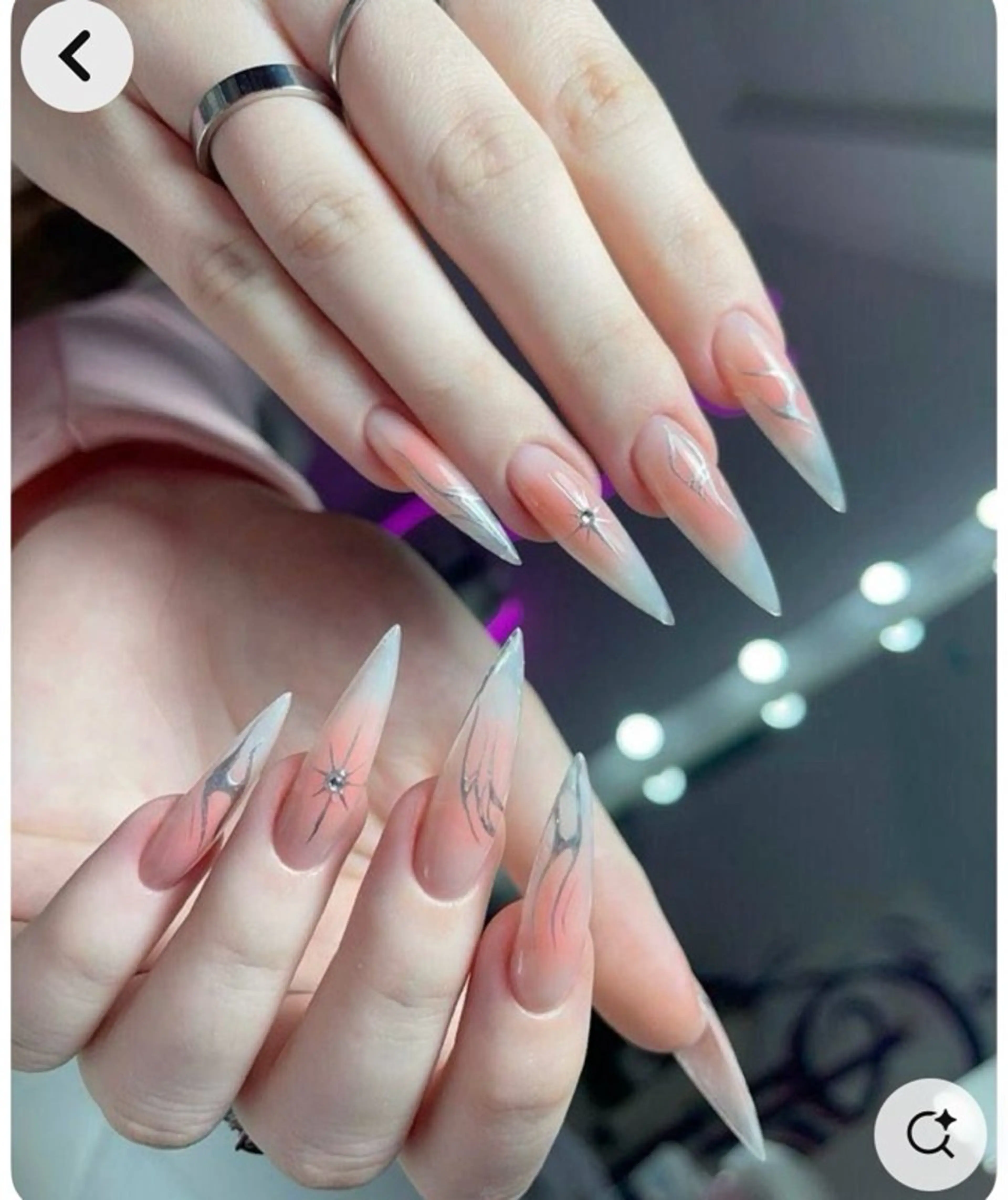 「オフあり」 長さ出しチップ10本(パラジェル\アクリル) ワンカラ/ラメーグラデーションの写真