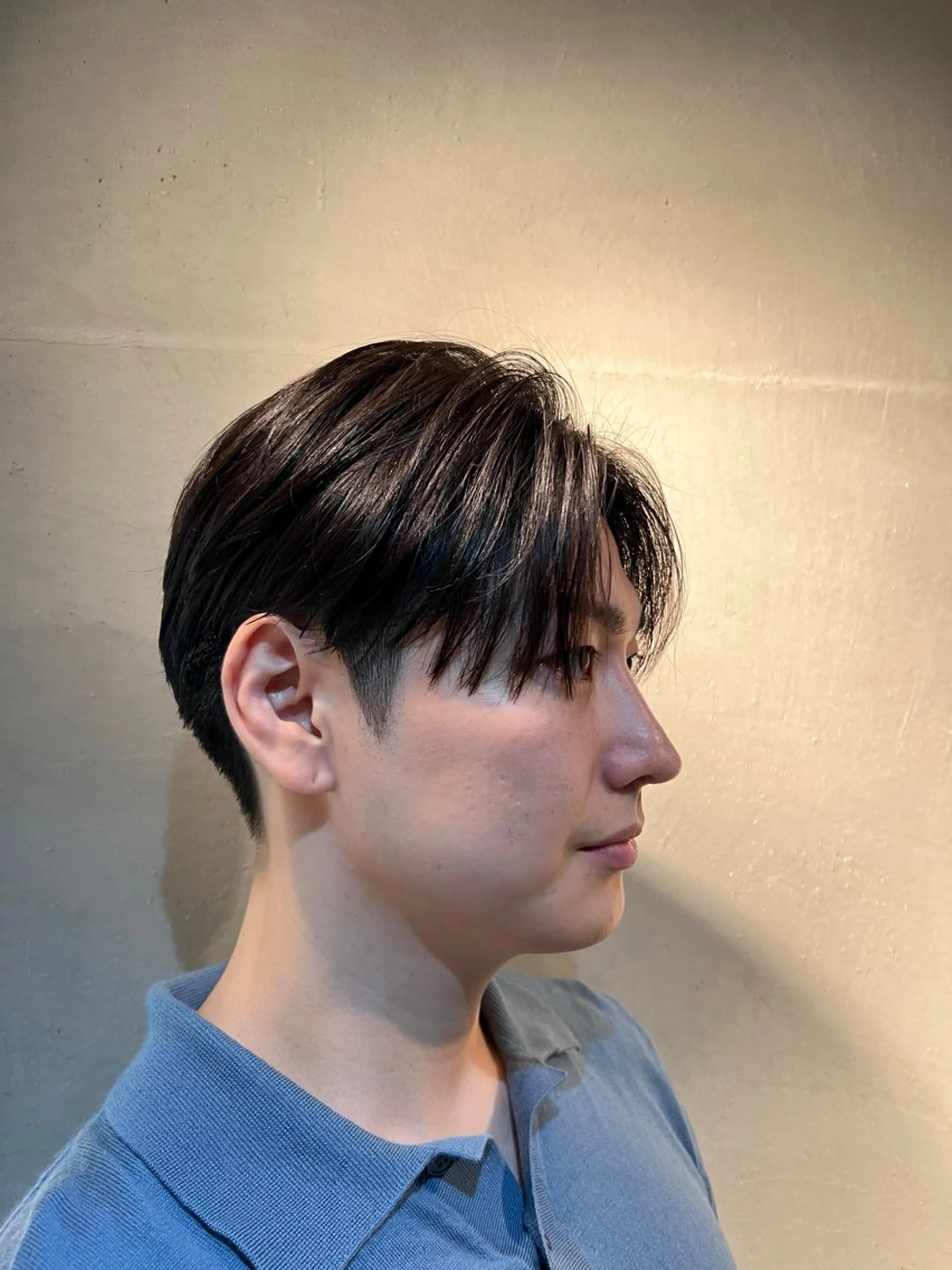 ショート パーマ ヘアアレンジ メンズ センターパート 💥メンズパーマ /表参道/モント💥のヘアスタイル