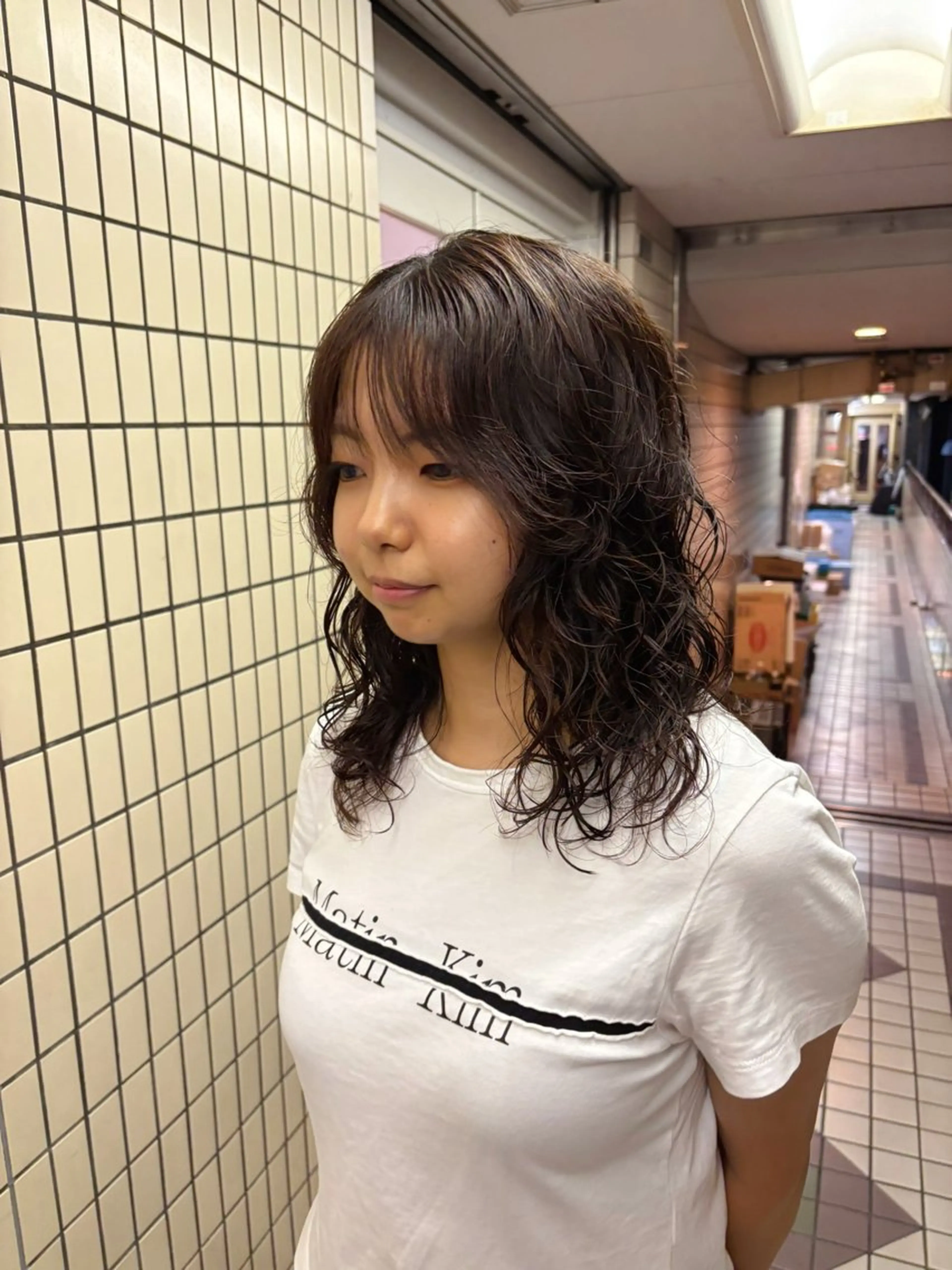 セミロング パーマ カット パーマ kaito パーマ募集！🔵のヘアスタイル