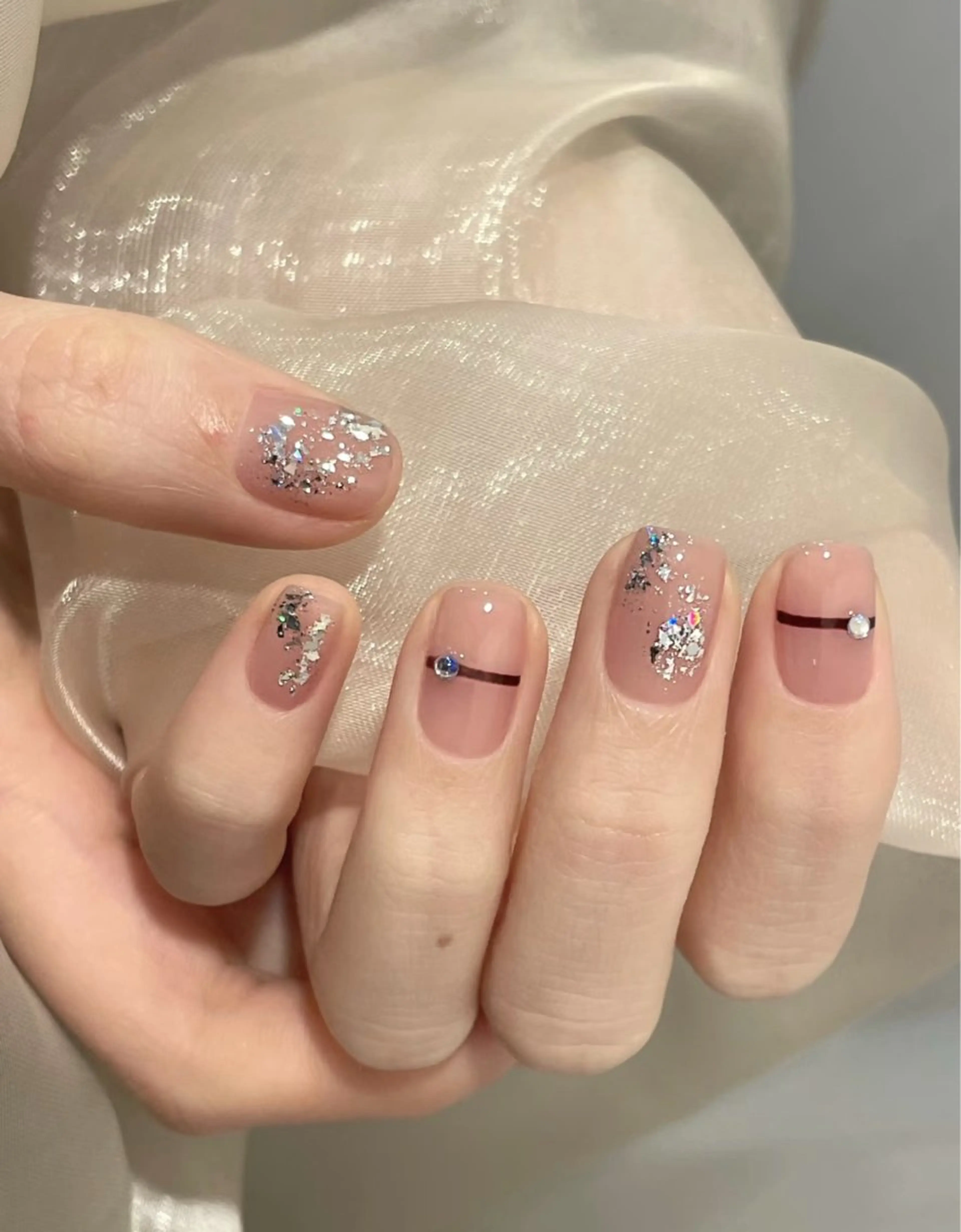 ネイル アートネイル チークネイル 長さ出し フットネイル ジェルネイル 山田 由奈のネイルデザイン