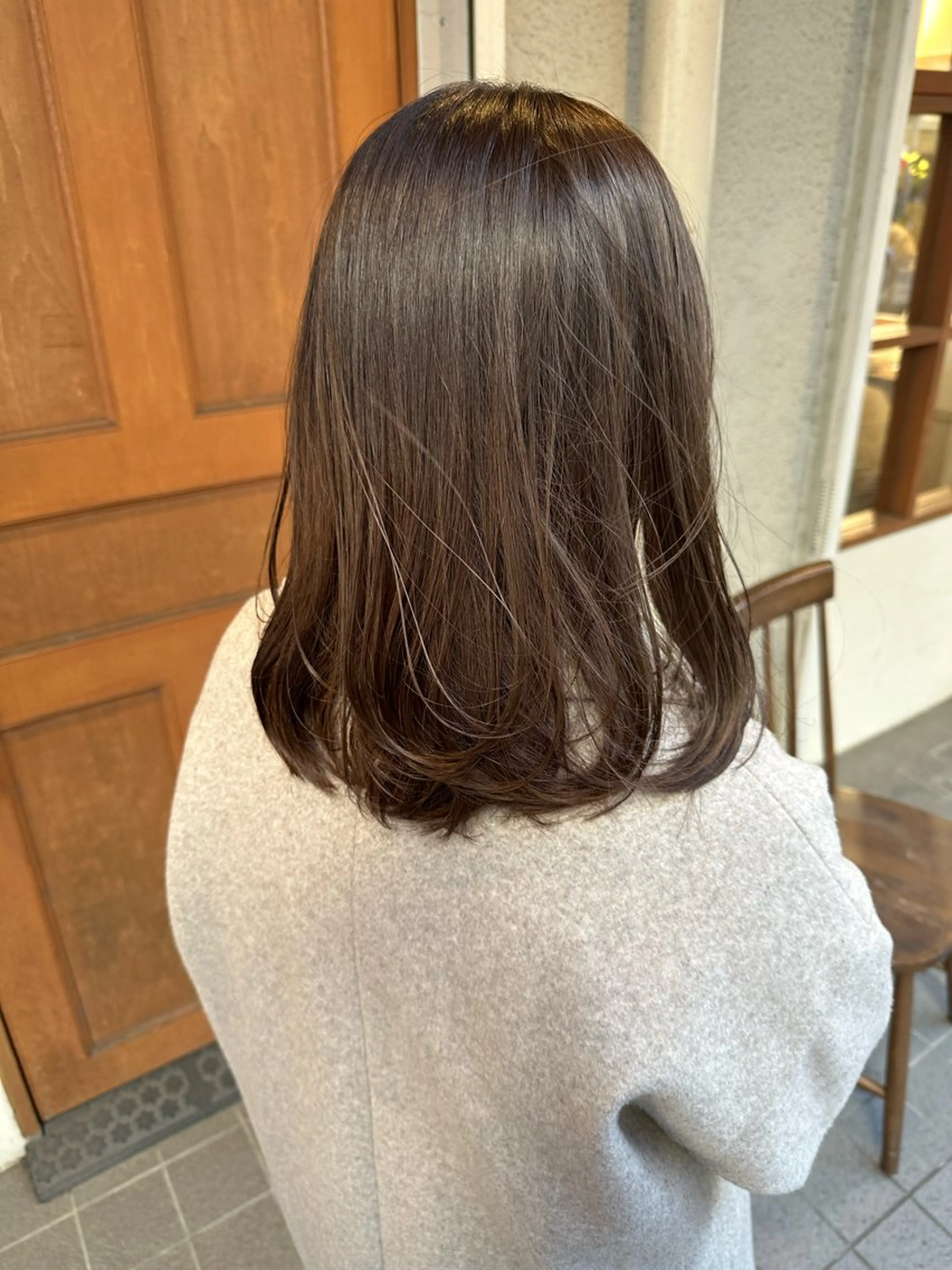 ミディアム カラー カット ヘアカラー トリートメント 透明感カラー/ボブ /佐藤伶のヘアスタイル