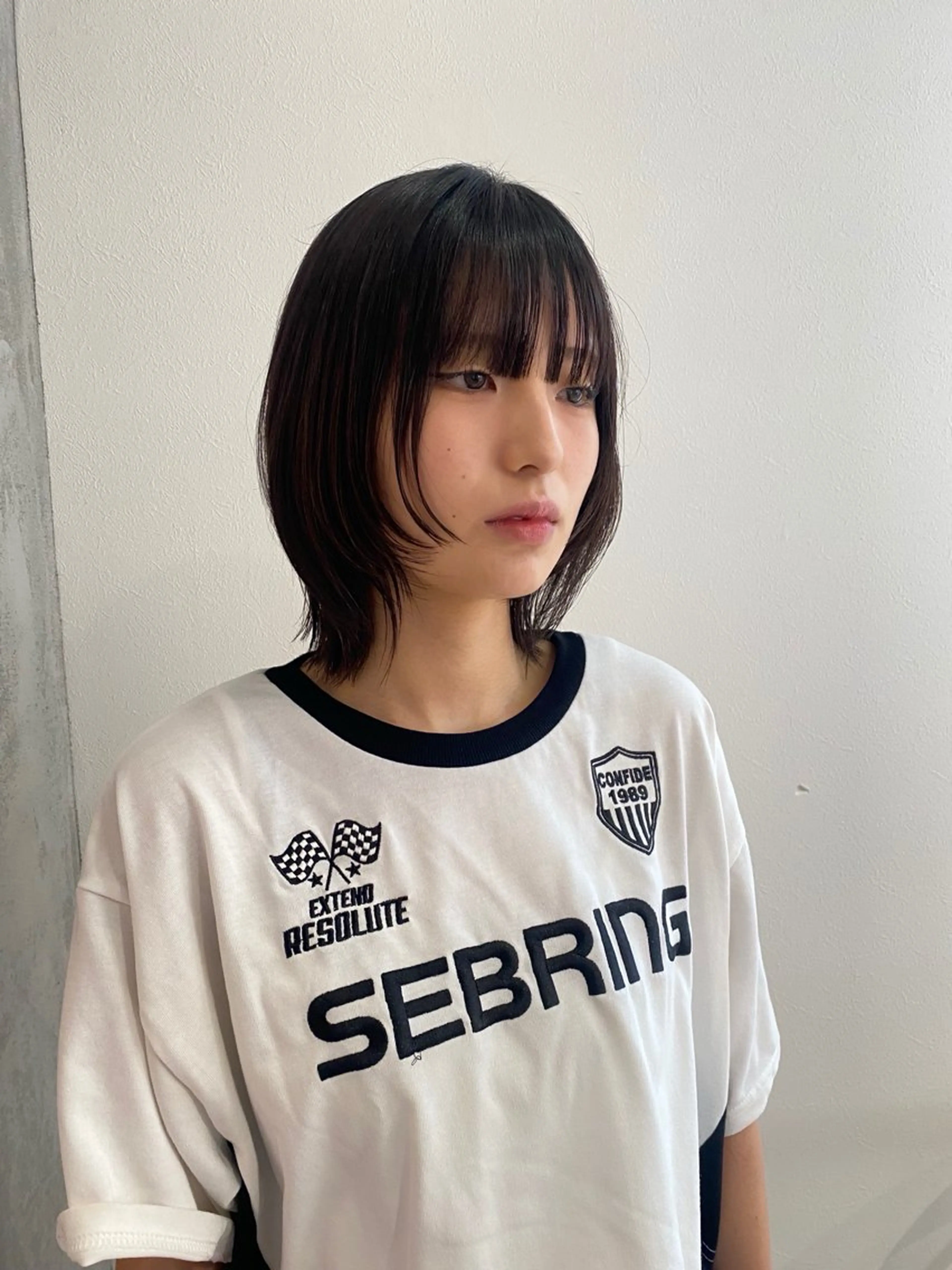 ミディアム いとう ほのかのヘアスタイル