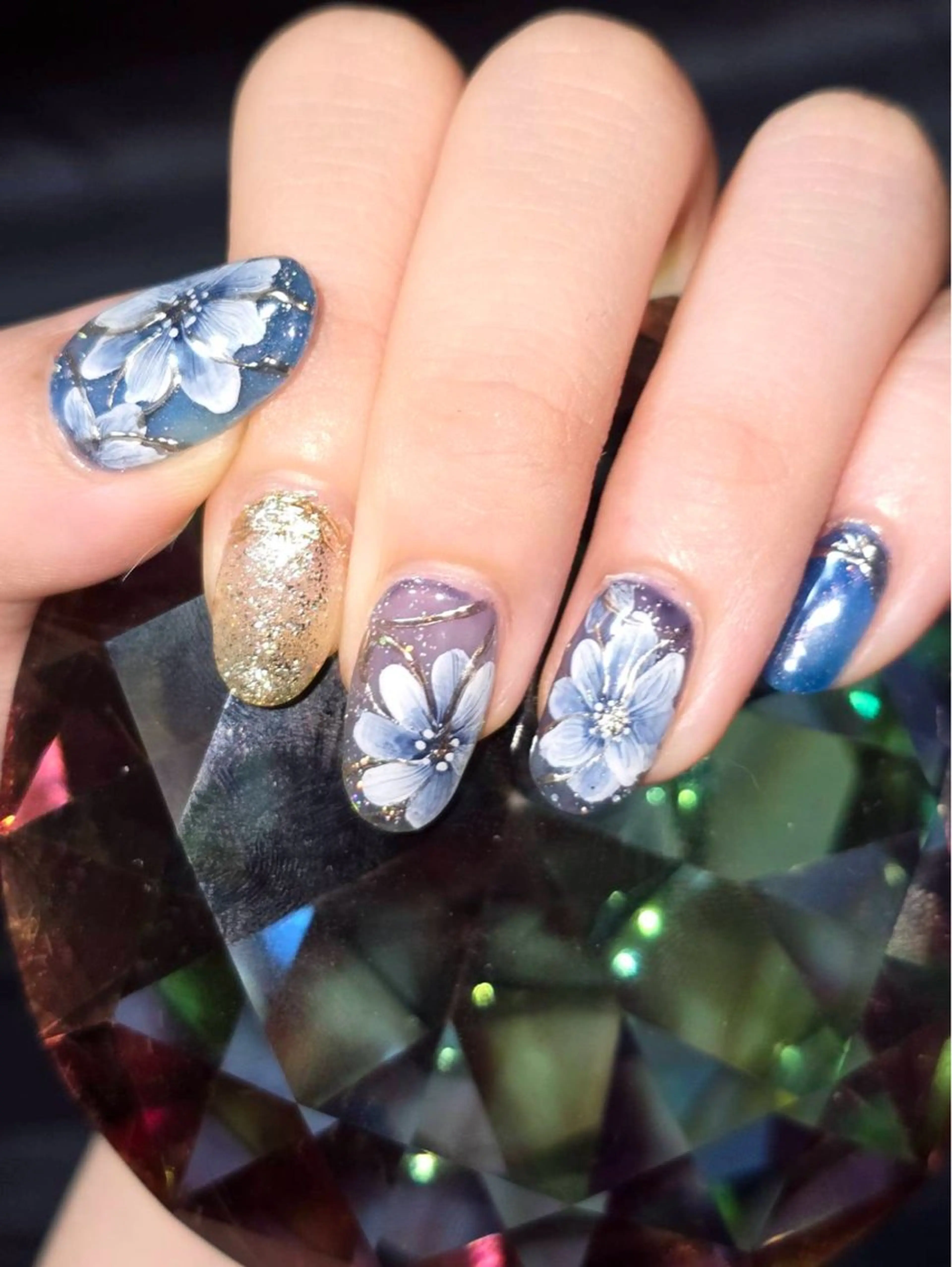 ネイル フラワーネイル 自宅ネイルサロン ♦️nuance♦️のネイルデザイン