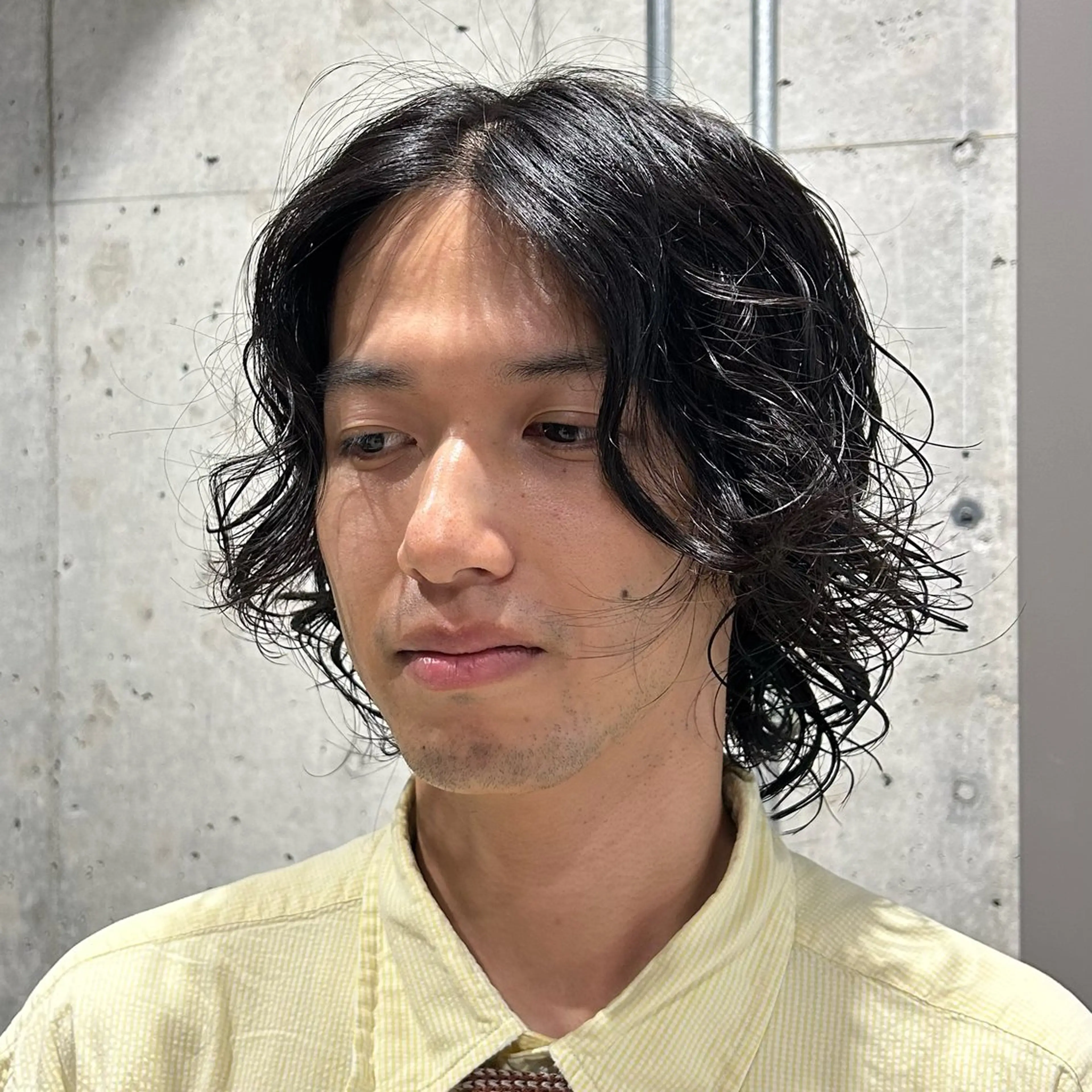 パーマ メンズ カット パーマ 🤡暖色レイヤー 🤡みさきのヘアスタイル