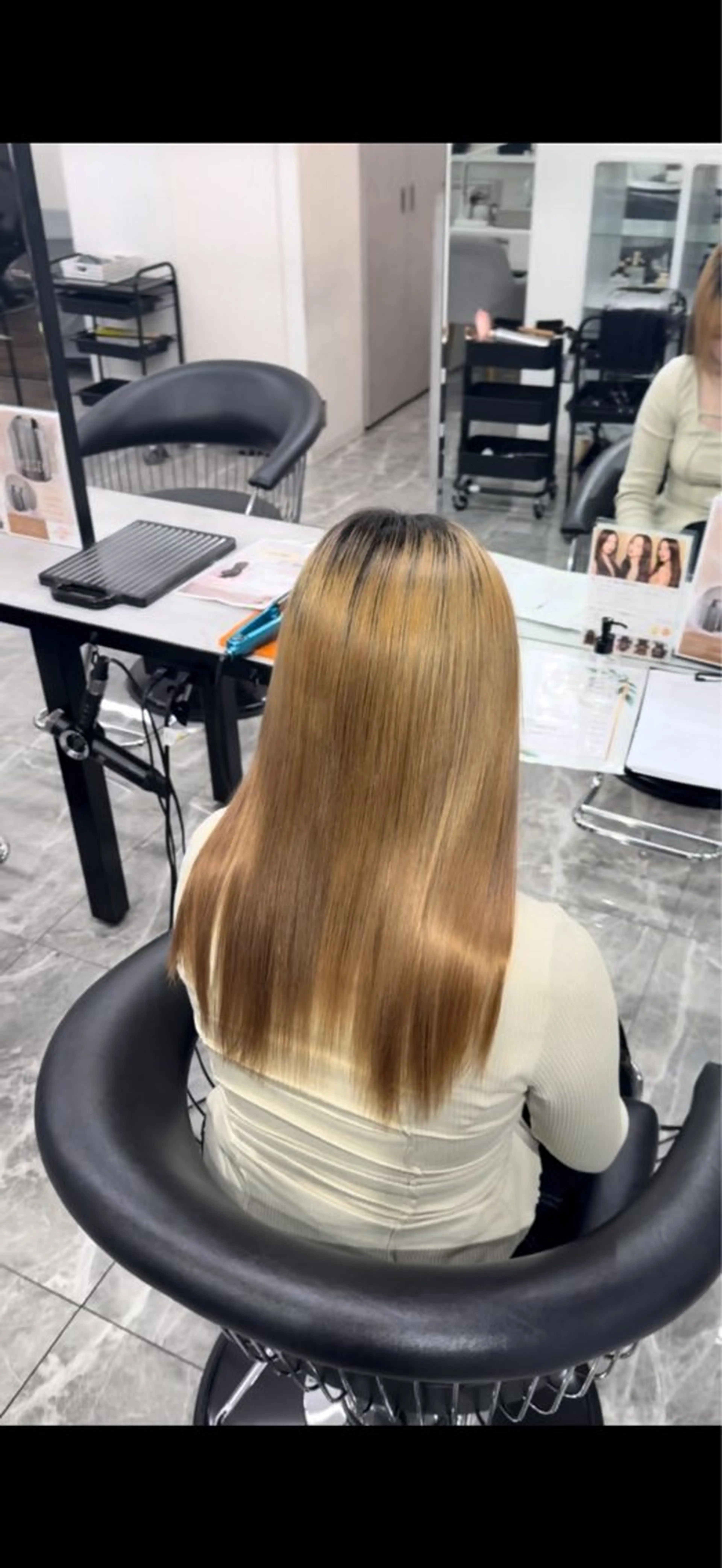 ロング 髪質改善 縮毛矯正 酸性ストレート カット 縮毛矯正 りきと🦋河原町 縮毛矯正/艶カラーのヘアスタイル