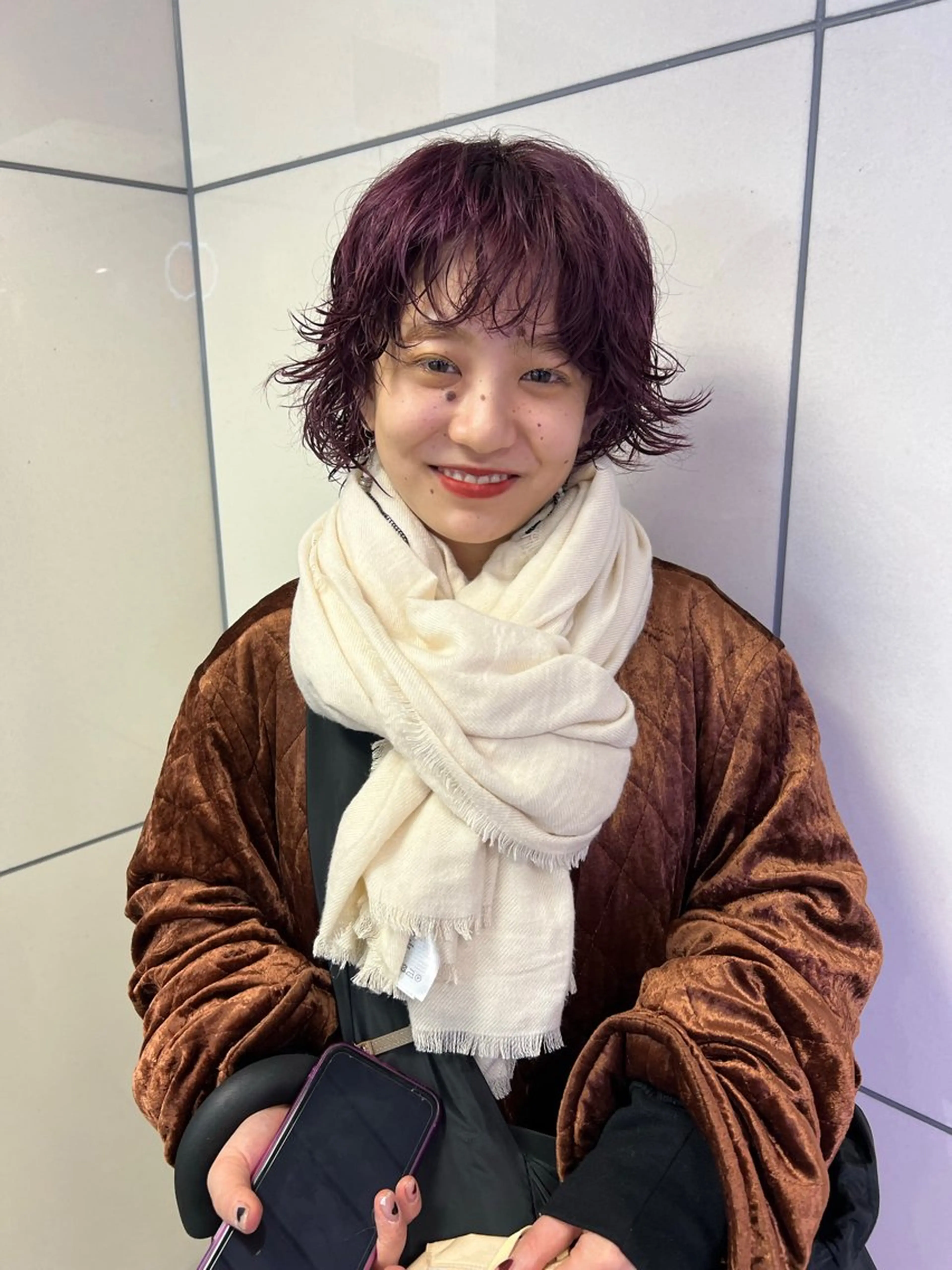 ミディアム ヘアカラー トリートメント 舟橋耀/ブリーチカラ ー/レイヤーカットのヘアスタイル