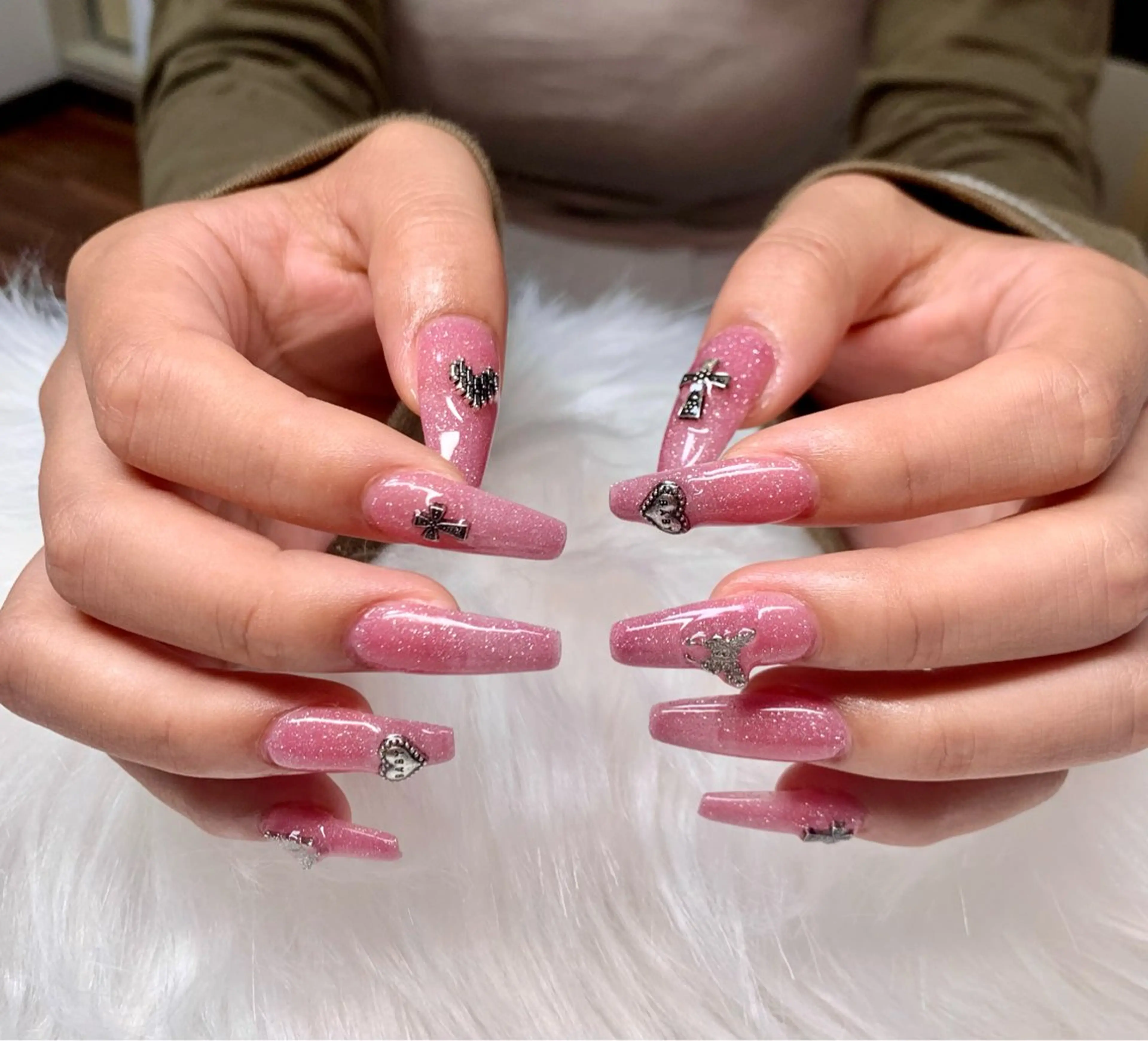 ネイル 長さ出し ネイルチップ xinh nailsのネイルデザイン