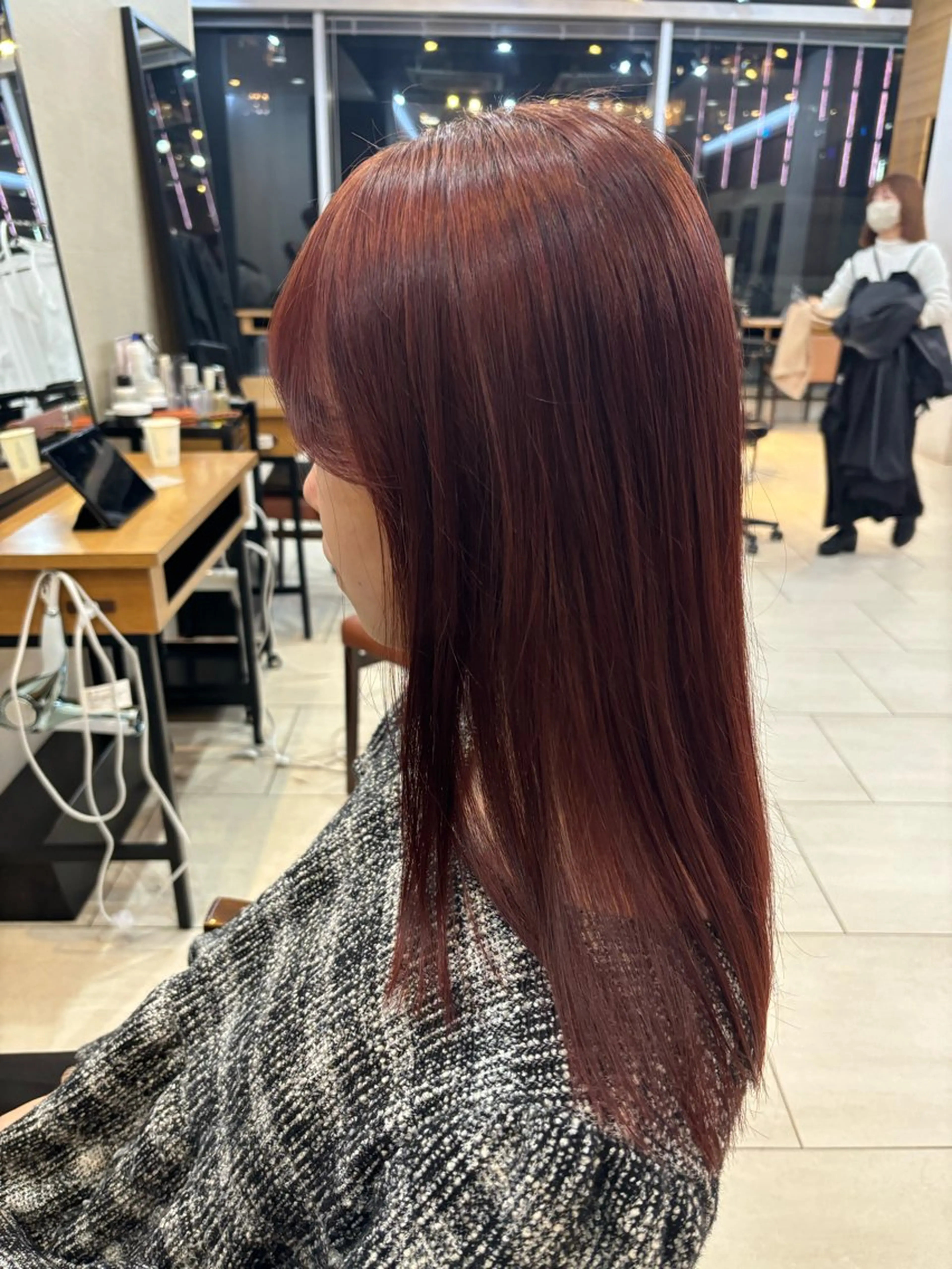 カラー ブリーチ ボルドーカラー ブラウンカラー カシス ダブルカラー Wカラー/レイヤー /ボブ/otohaのヘアスタイル