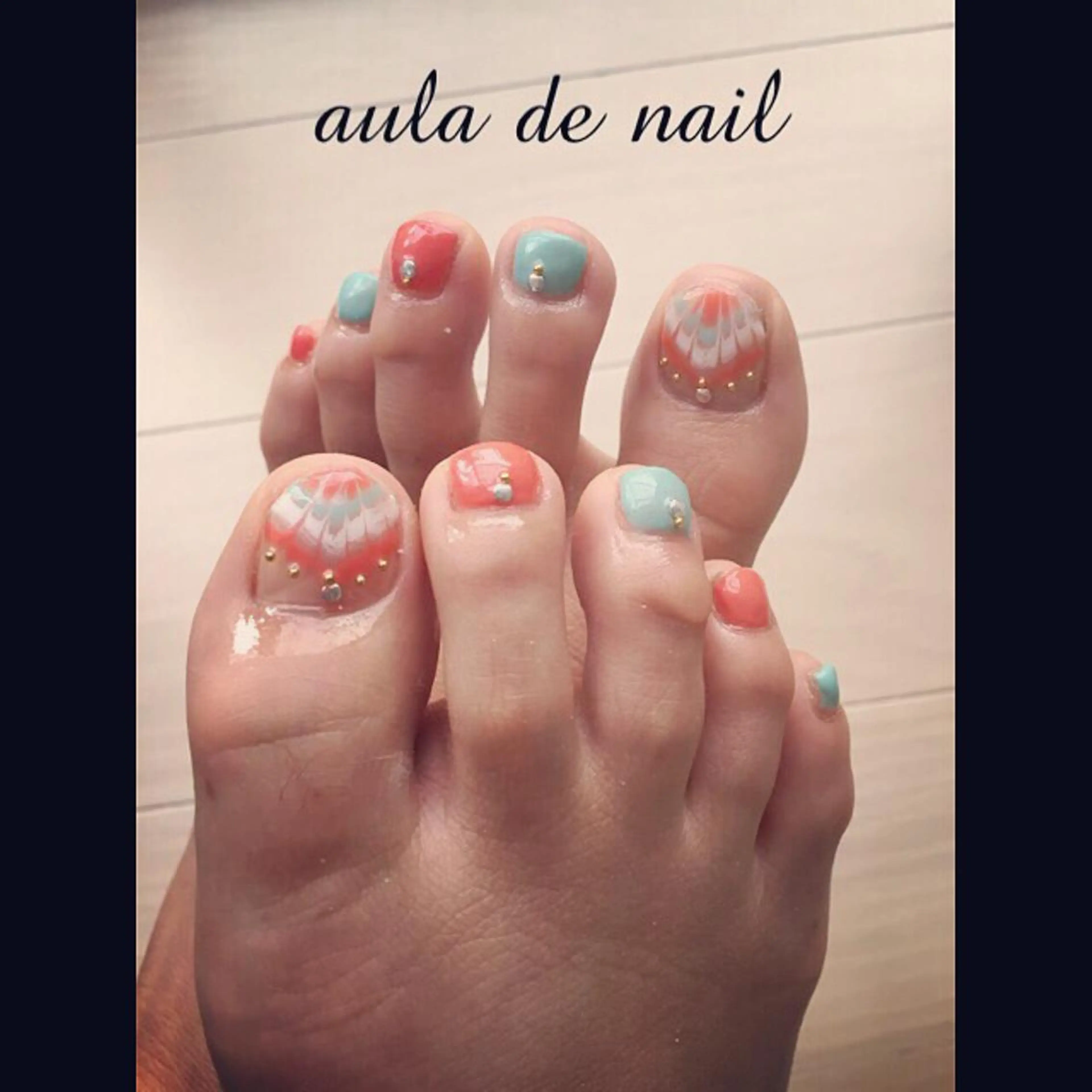 ネイル ピーコックネイル auladenail アウラデネイルのネイルデザイン