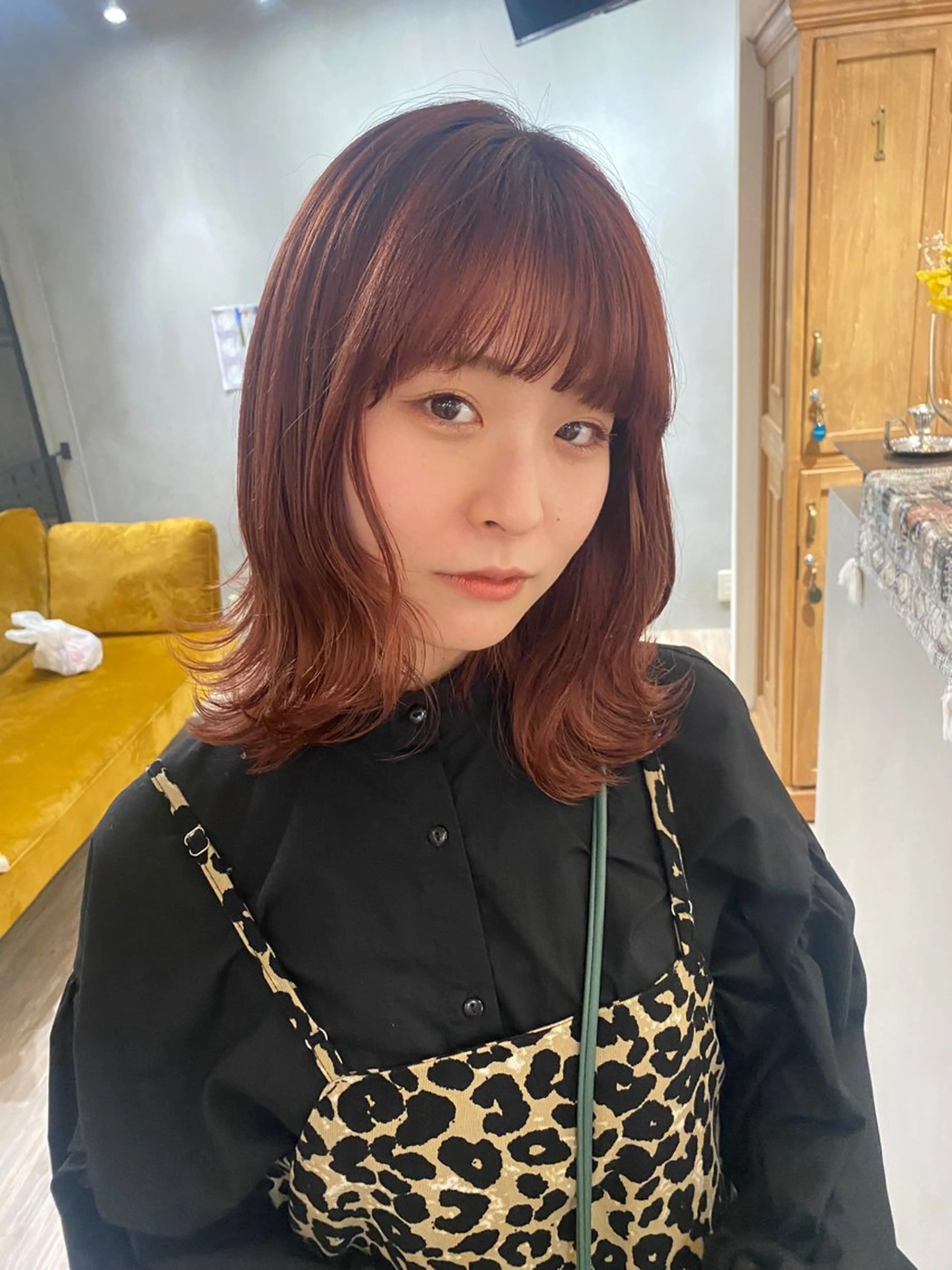 ミディアム カラー CURE nex the salon 表参道所属・美髪矯正/髪質改善 🫧山﨑　真歩🫧のヘアスタイル