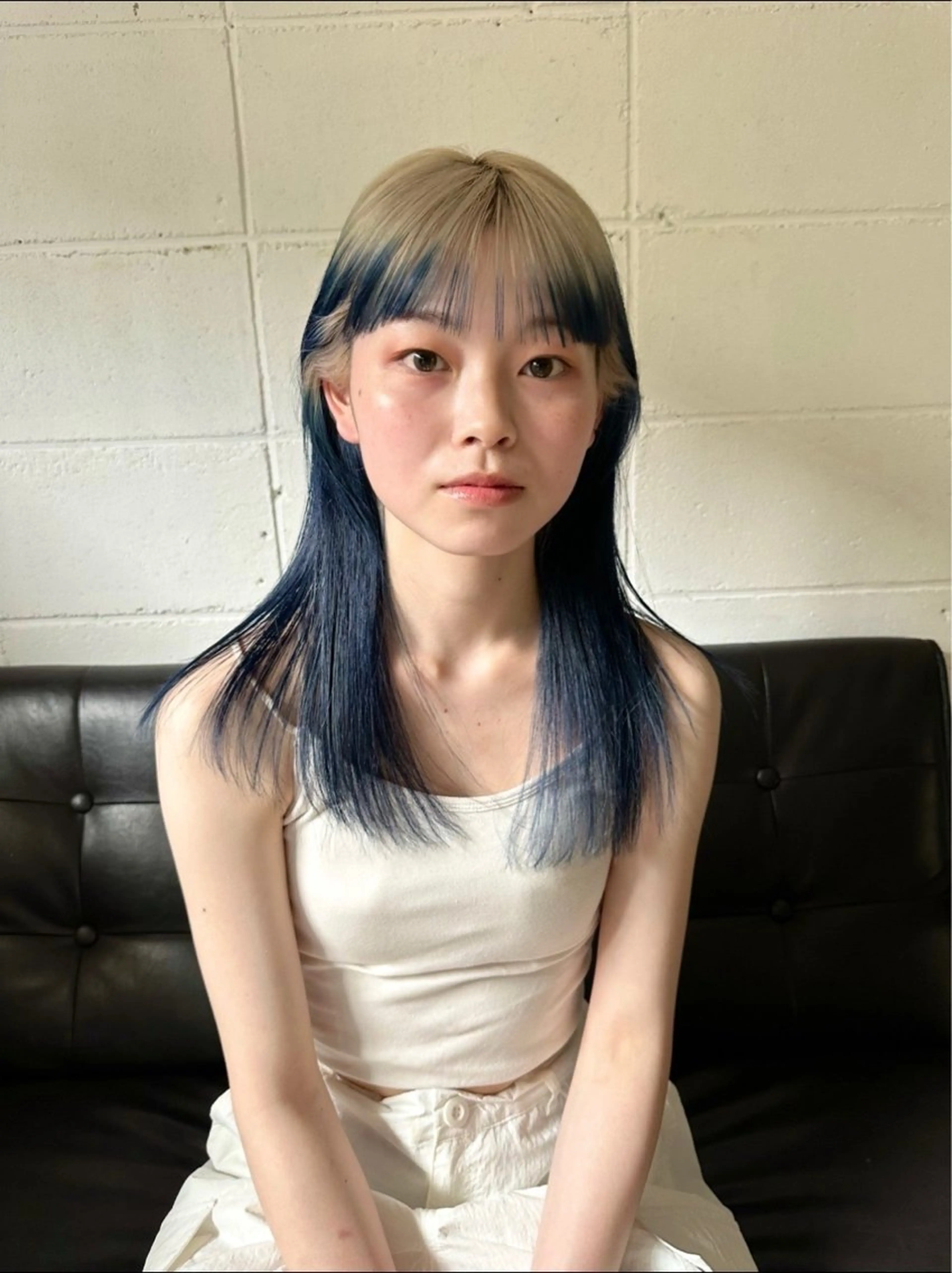 セミロング ヘアカラー Nikiita リコのヘアスタイル