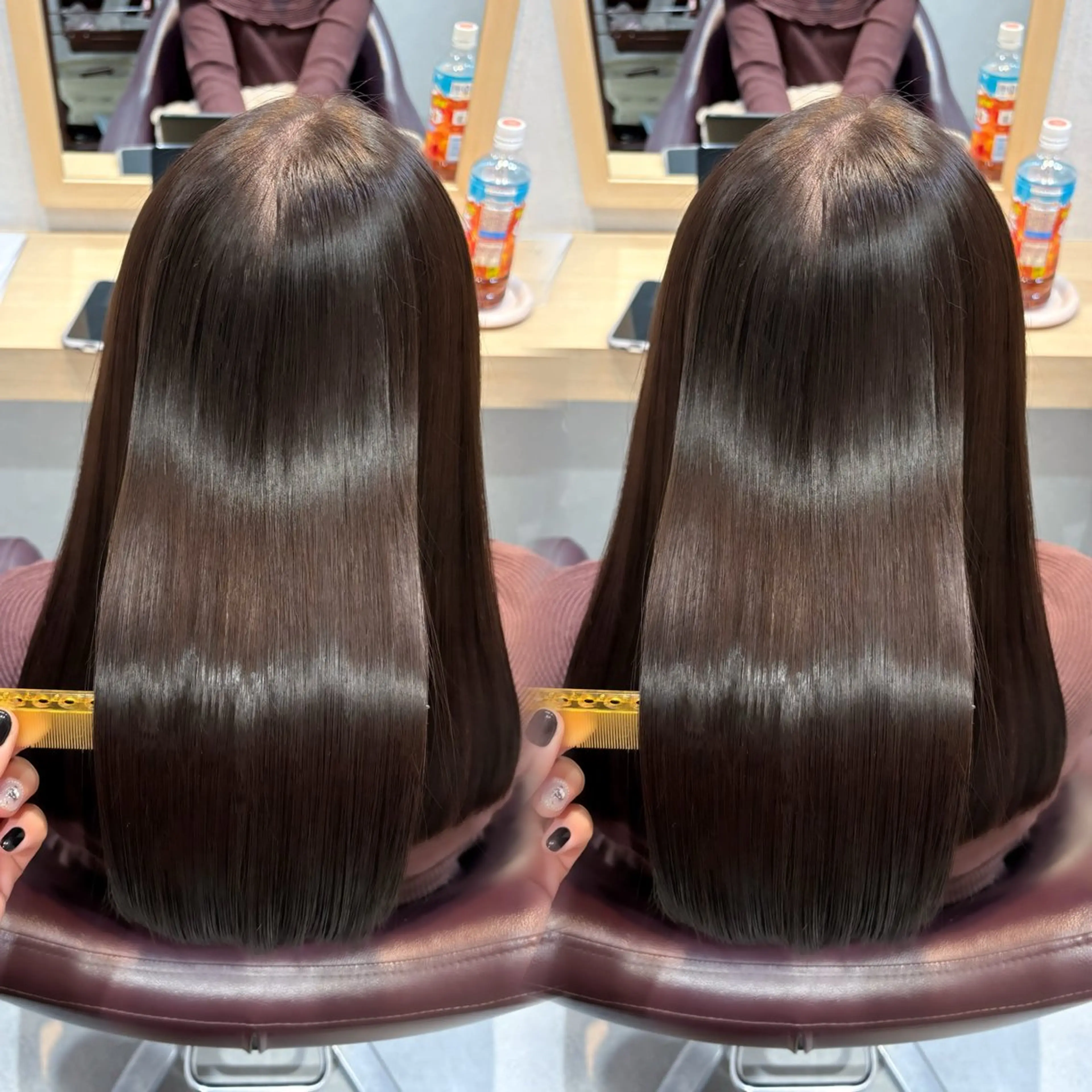 セミロング カラー ブラウンカラー 透明感カラー ラベンダーカラー カット ヘアカラー トリートメント 透明感/チョコカラー 💍TAMA💍のヘアスタイル