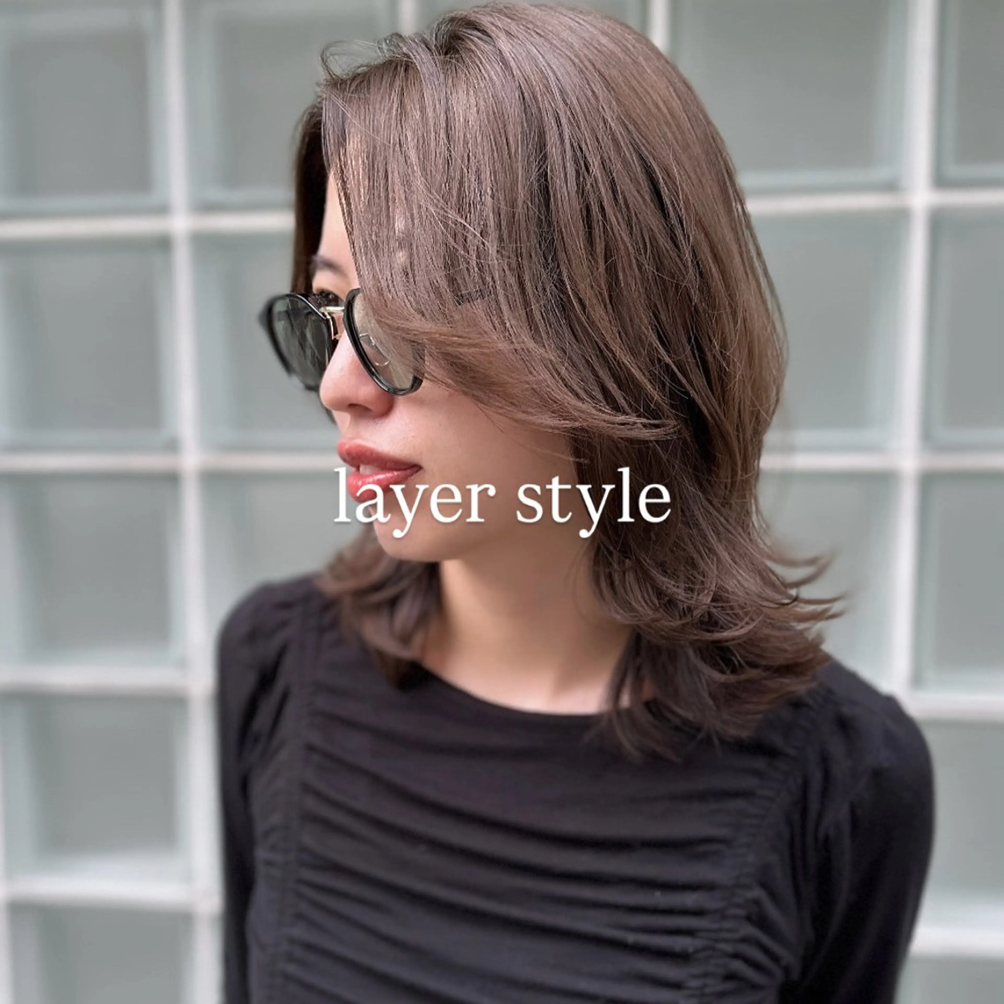 ミディアム カット ヘアカラー トリートメント 本町/新町/心斎橋 透明感カラーSANCのヘアスタイル