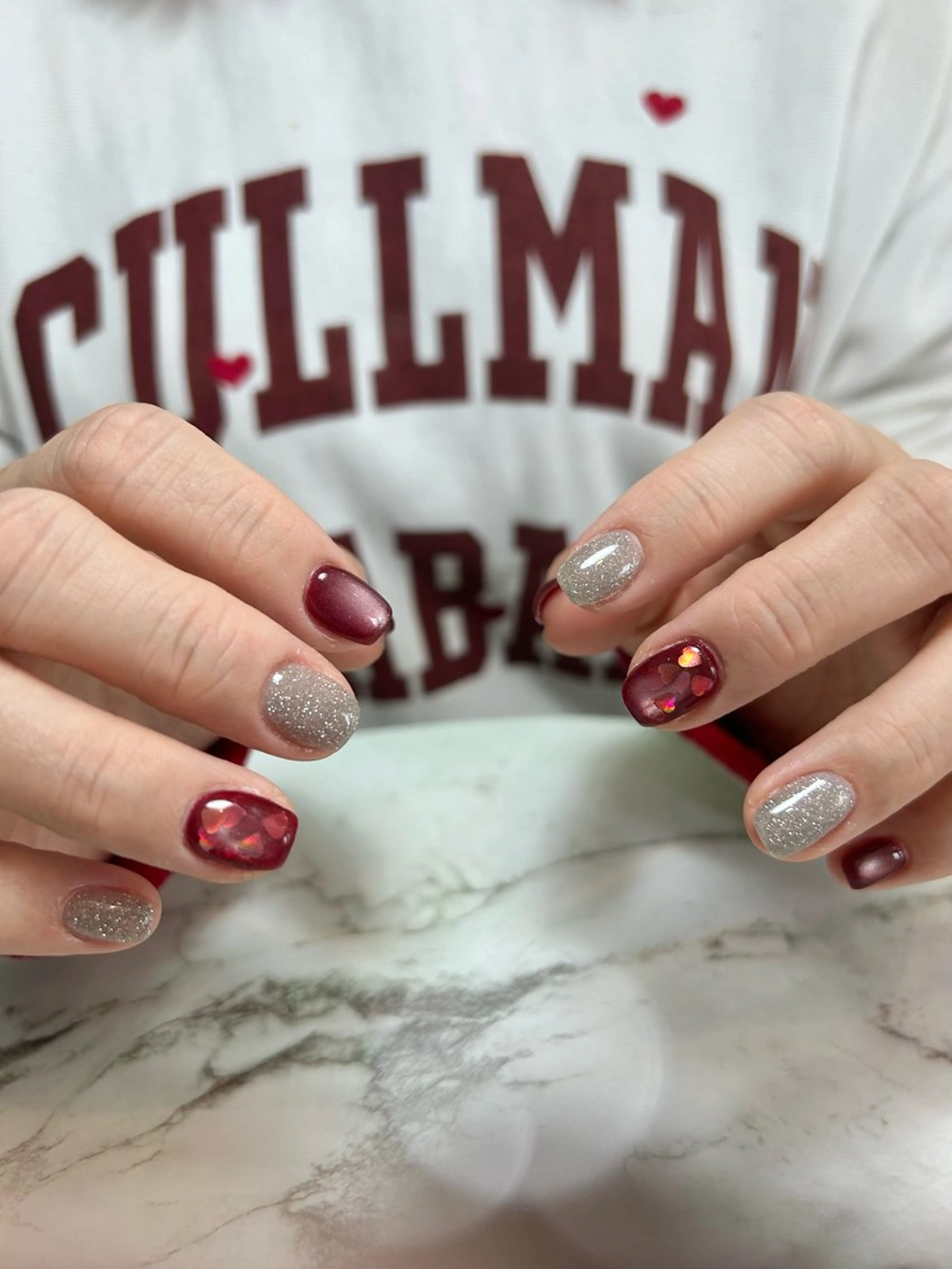 ネイル バレンタイン ハンドネイル TESORO nailのネイルデザイン