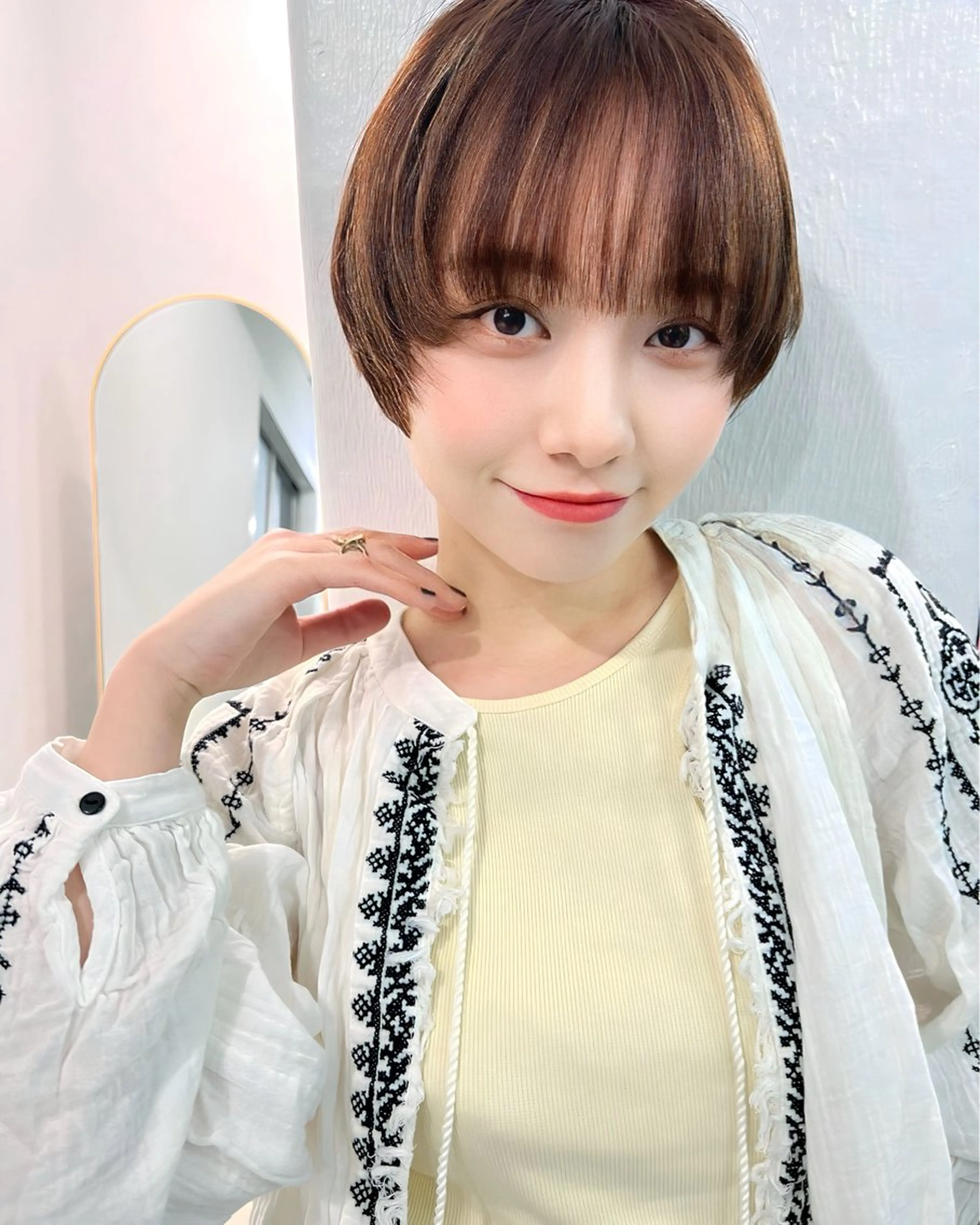 ショート カラー 丸みショート ショートヘア トリートメント 岡安優太 顔まわり似合せが得意のヘアスタイル