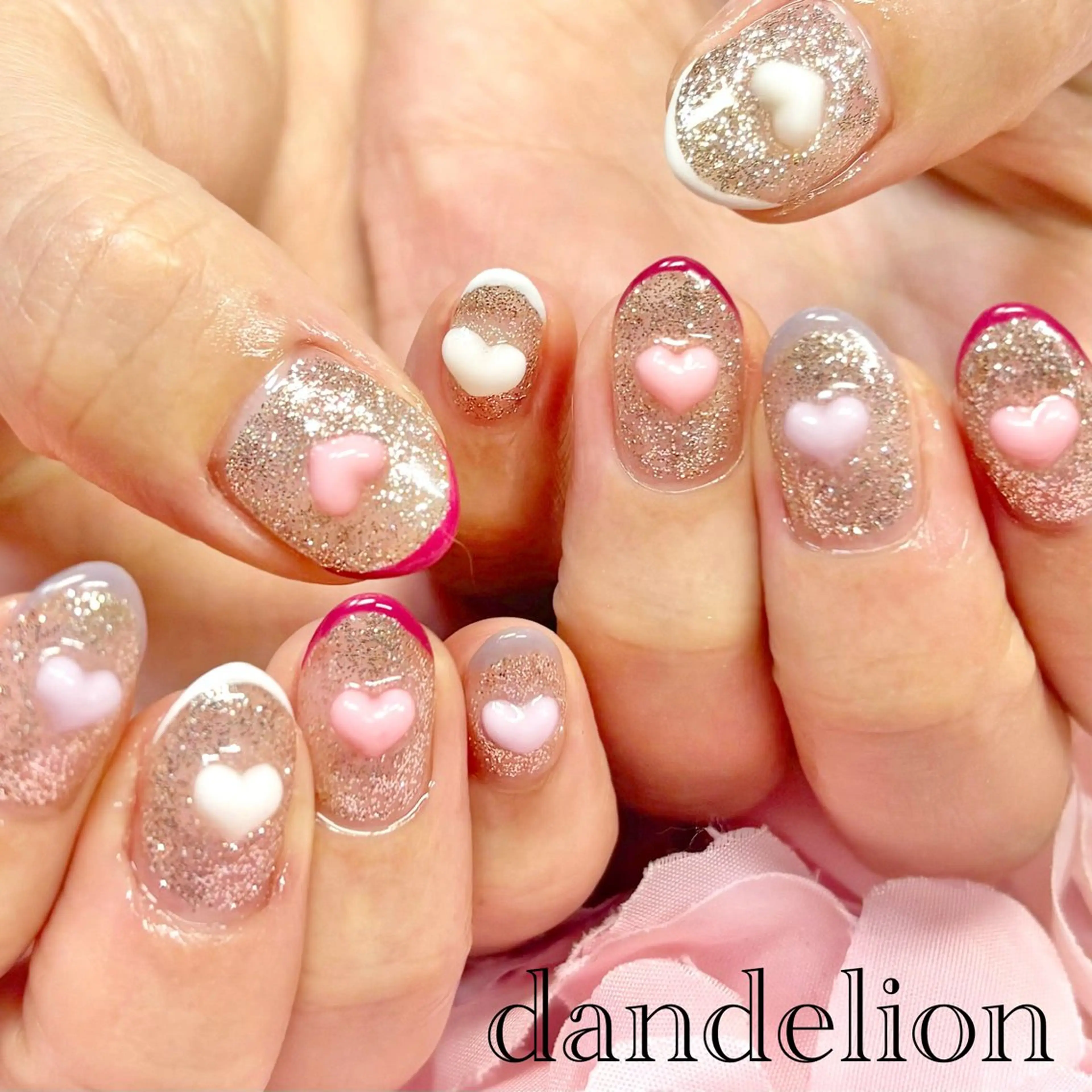 ネイル ハンドネイル ハンドケア dandelion ダンデライオンのネイルデザイン