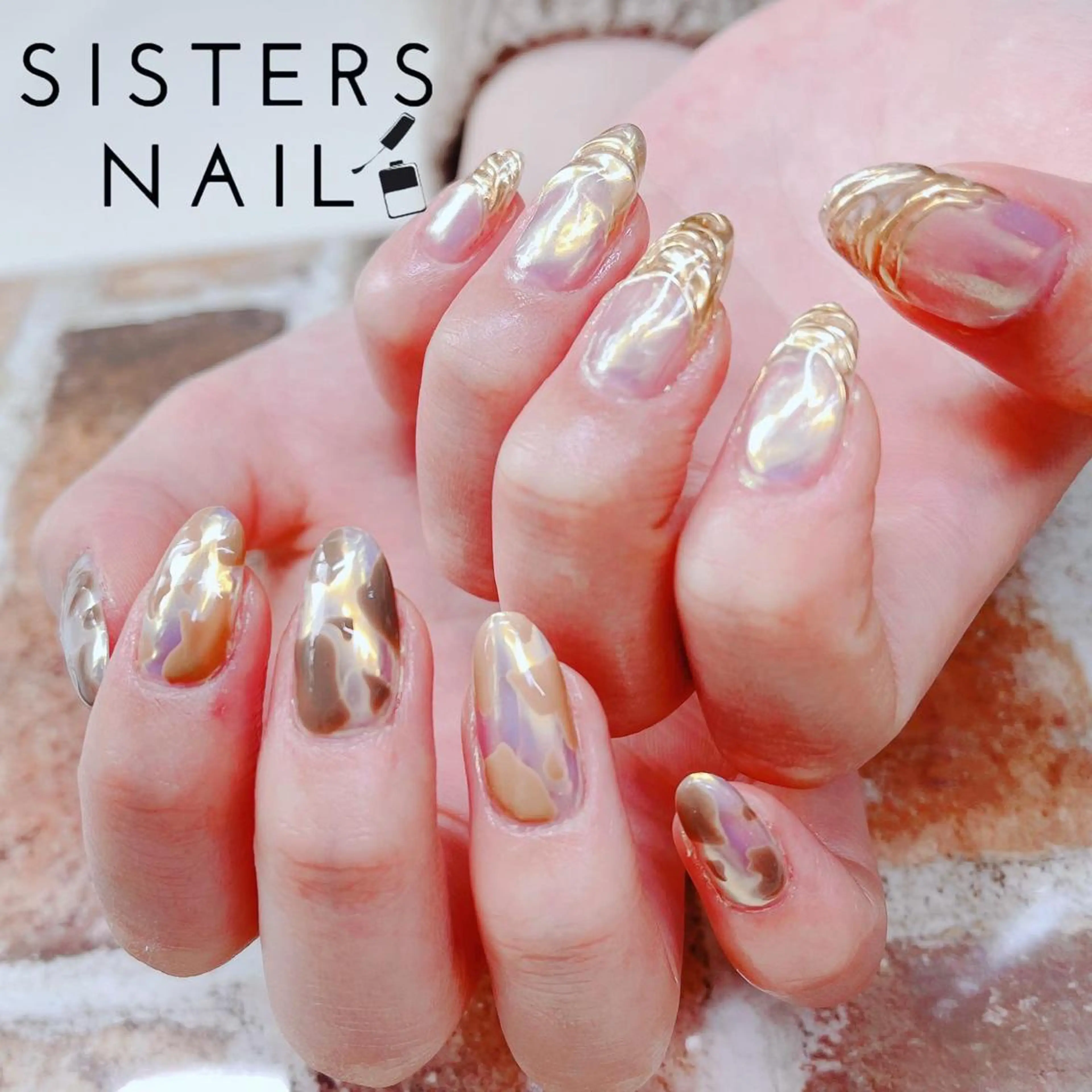 ネイル アートネイル オーロラネイル フレンチネイル ミラーネイル ニュアンスネイル ハンドネイル ハンドケア sisters nail.fのネイルデザイン