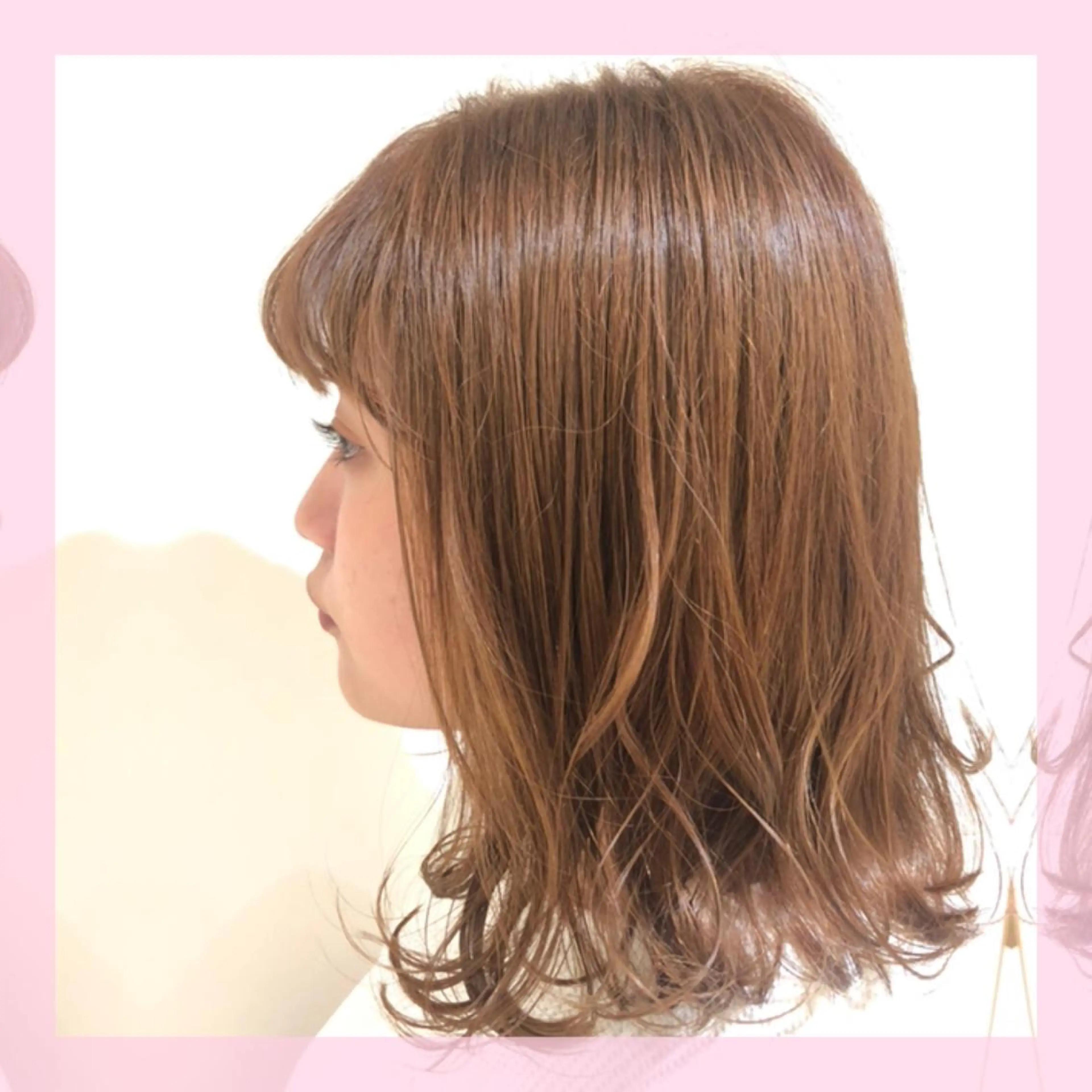 ミディアム カラー オレンジ カット ヘアカラー トリートメント 🍒前川 🍒のヘアスタイル