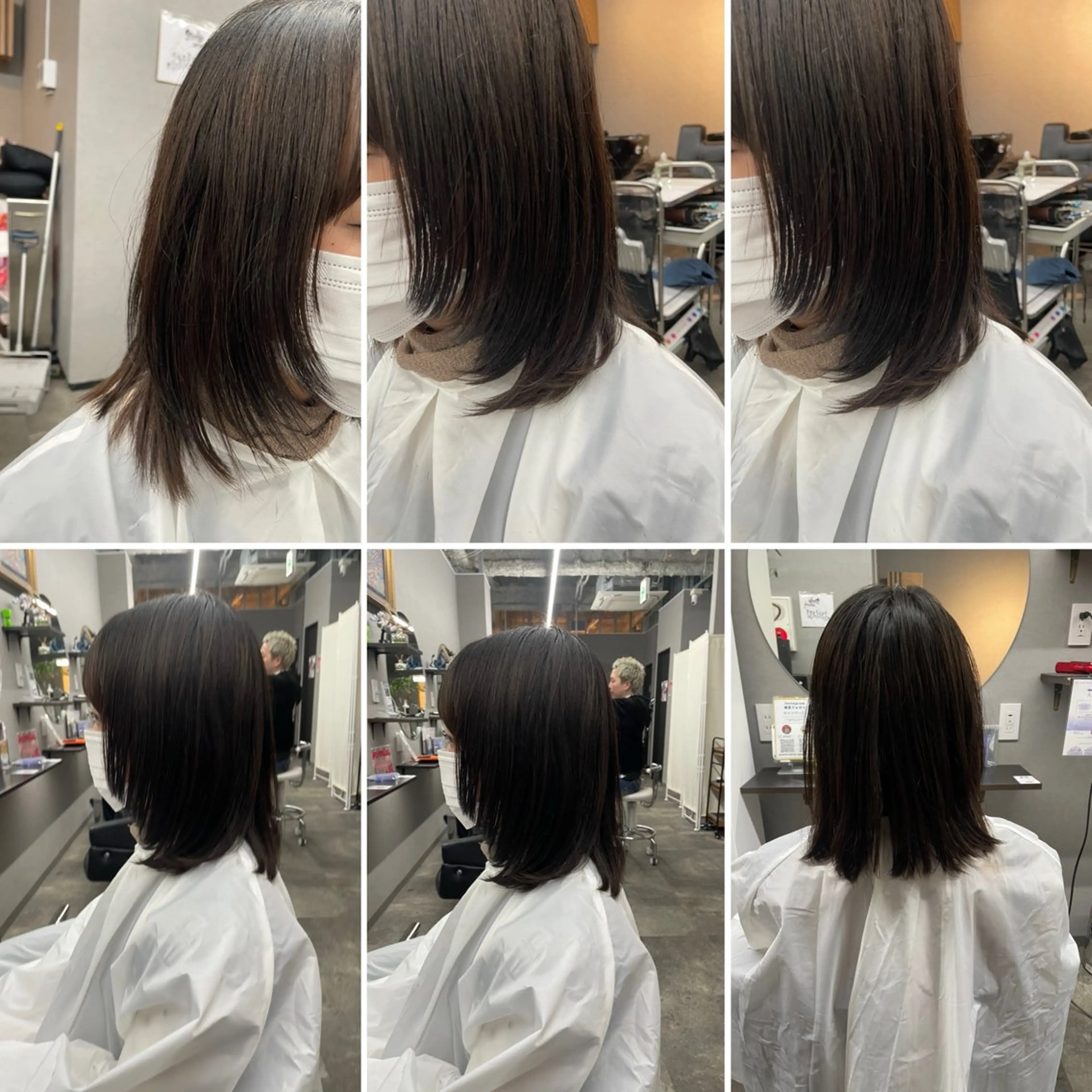 ミディアム 顔まわりレイヤー レイヤーカット 🌹ミラクル美容師 🌹くっぽのヘアスタイル