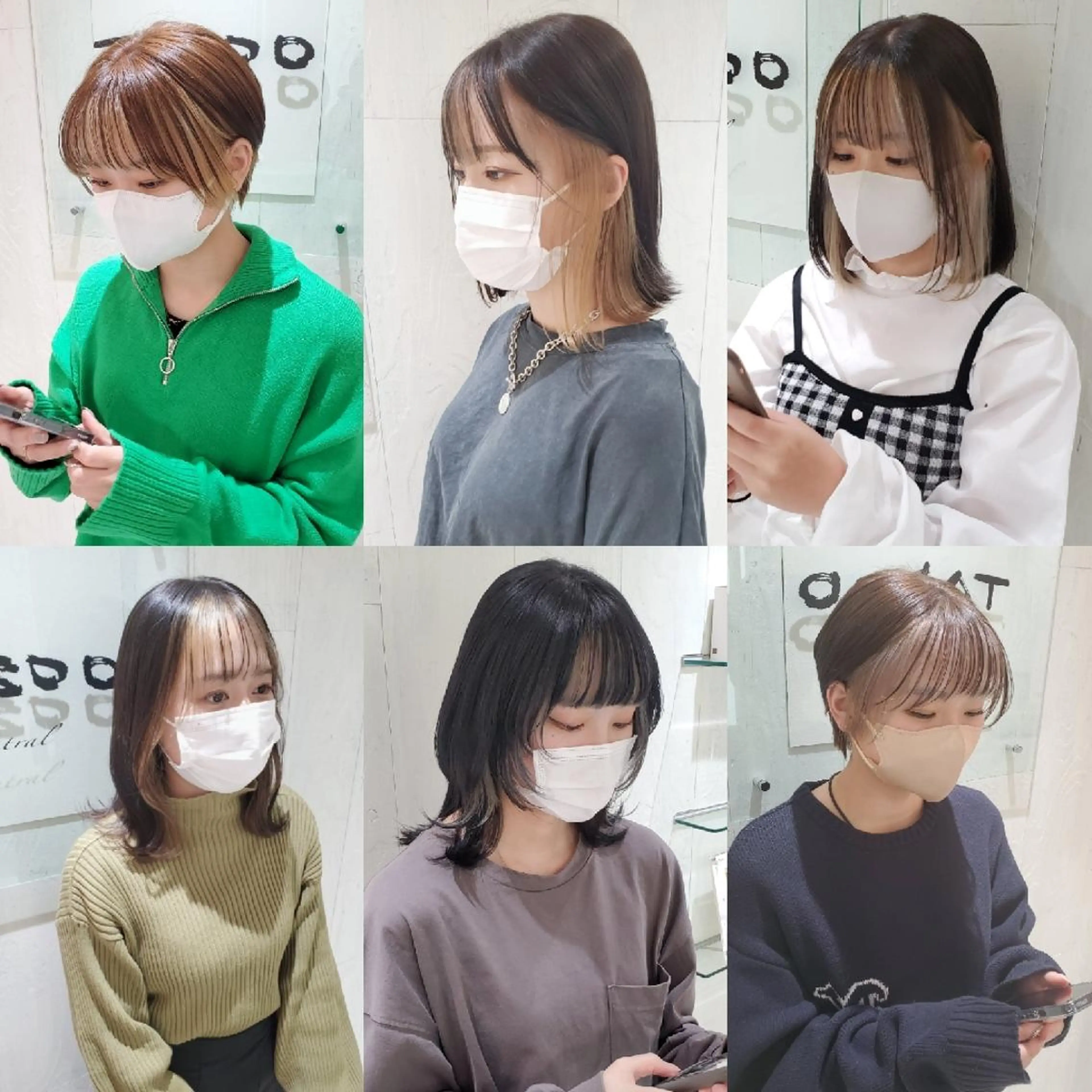 【2回目以降の方】ブリーチ込🫧前髪インナー・フェイスフレーミングカラー＋全体カラー＋Aujua1STEPトリートメントの写真