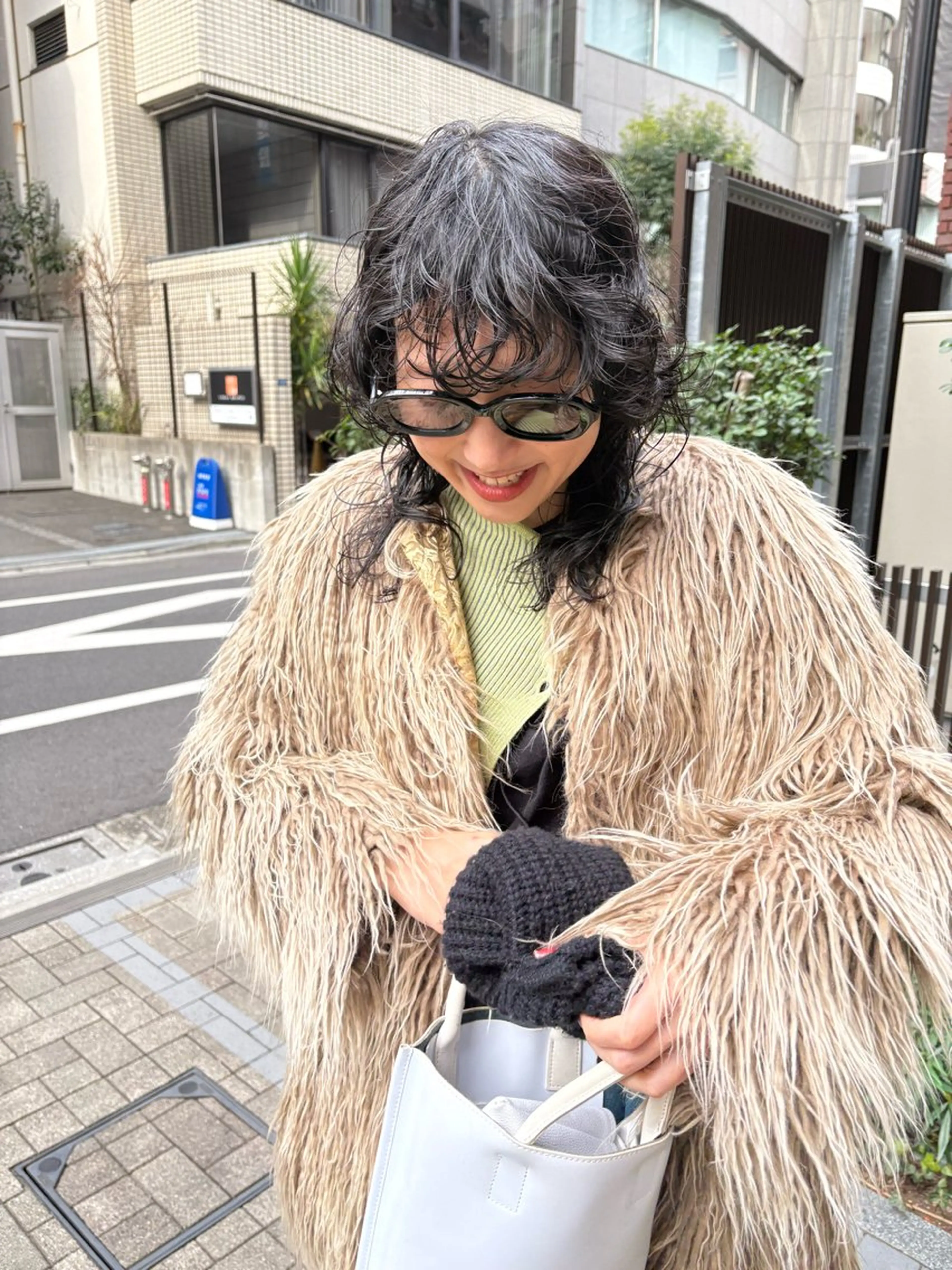 セミロング パーマ カット パーマ eri kinjoのヘアスタイル