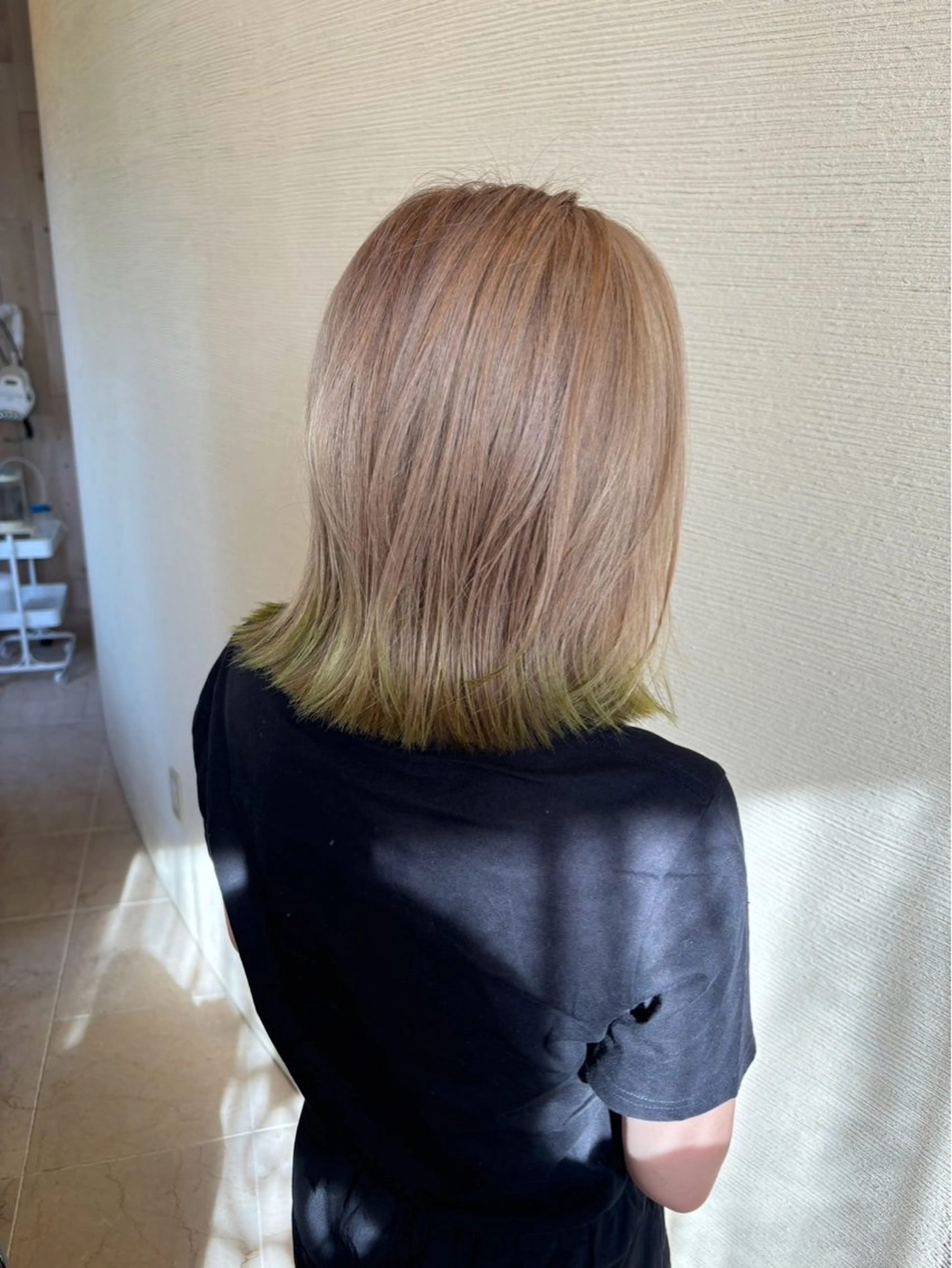 【ケアブリーチ使用💓‪】洗練カット✂️+デザインカラー(インナー/イヤリング/ハイライト)＋トリートメント‪🦜💚の写真